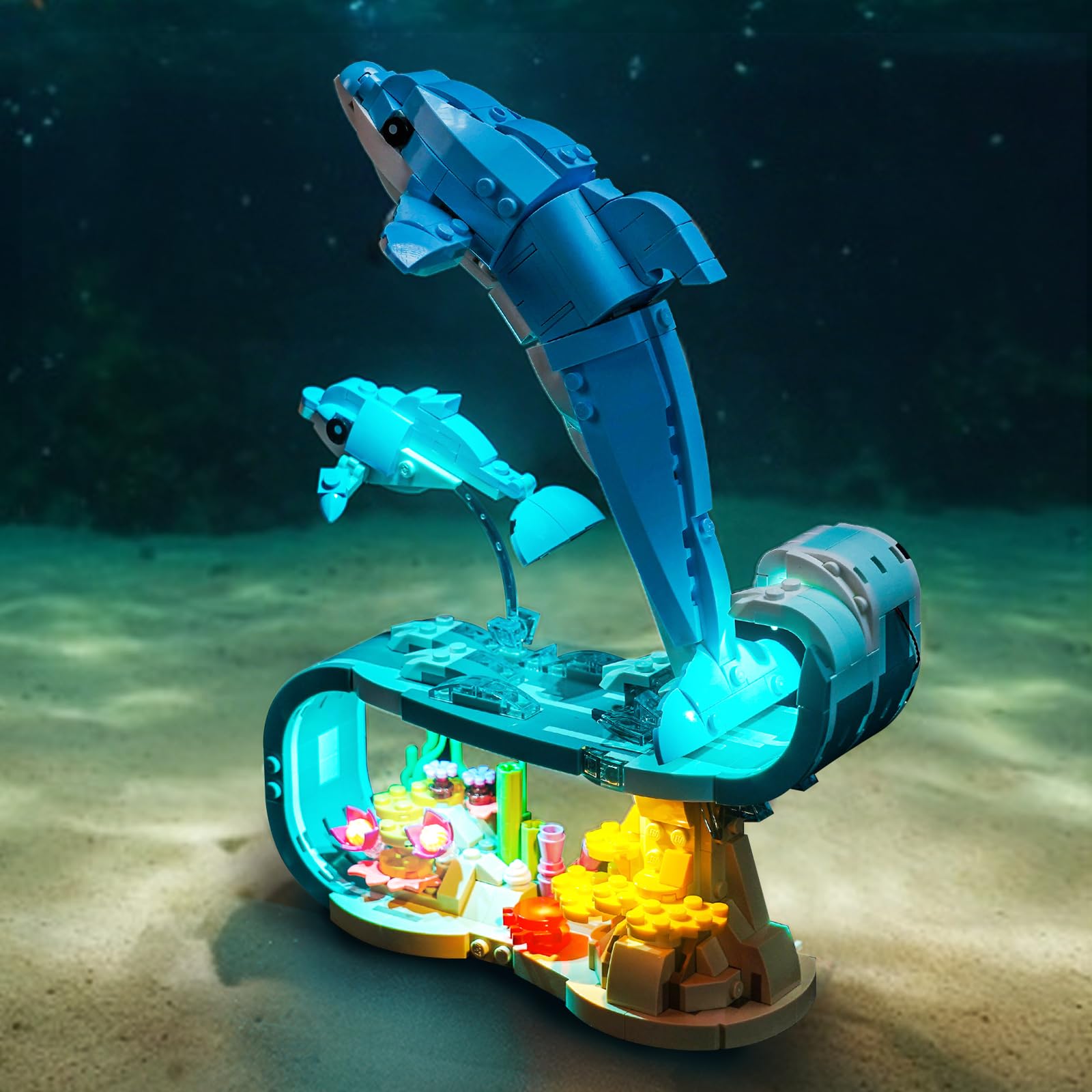 LocoLee Licht Kompatibel mit Lego 31385 Sea Animals: Beautiful Dolphins (Kein - Lego-Set) Dekorative Beleuchtung Set Compatible with Lego Meerestiere: Wunderschöne Delfine