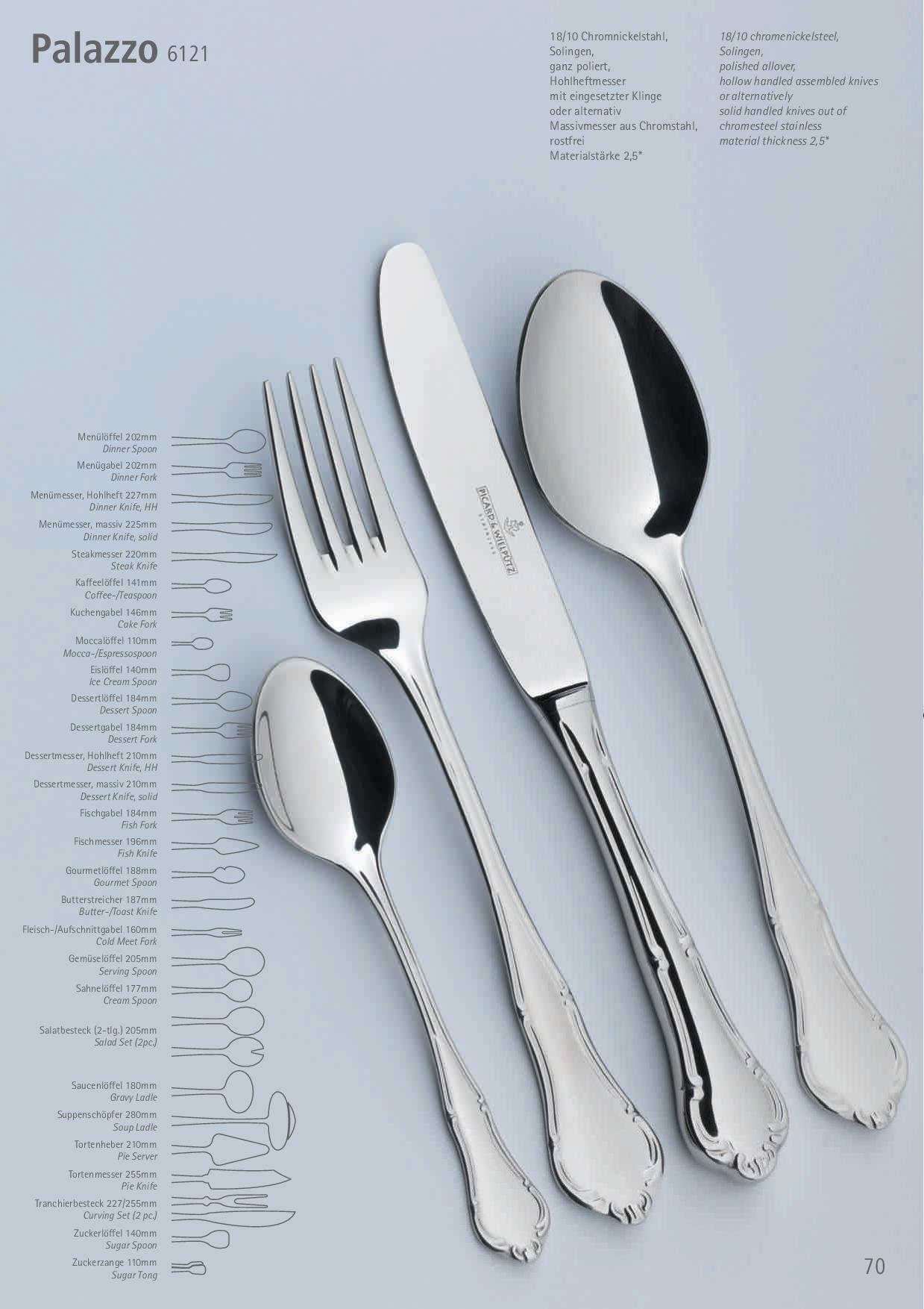 Picard & Wielpütz Fischgabel 6121 Palazzo 6 Stück
