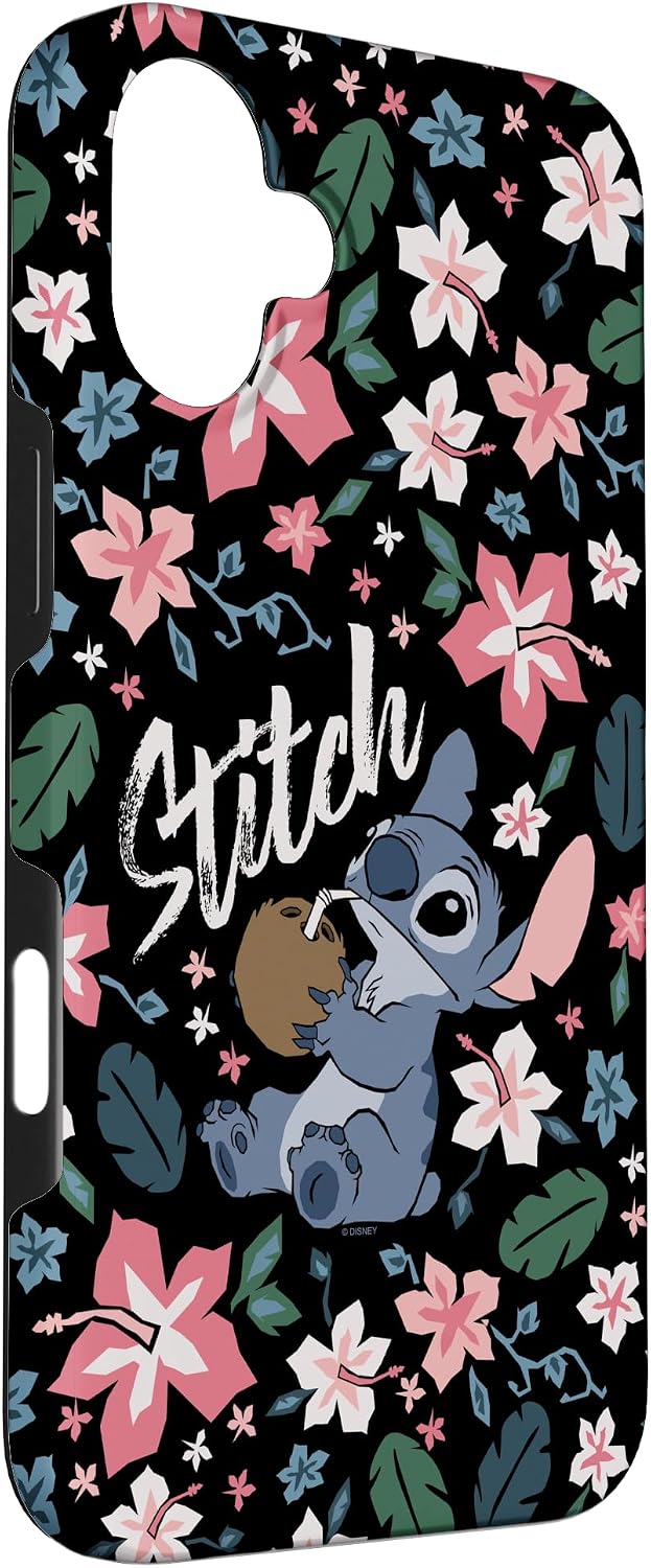 Disney Lilo & Stitch Tropical Floral Stitch Case for iPhone 16 Plus