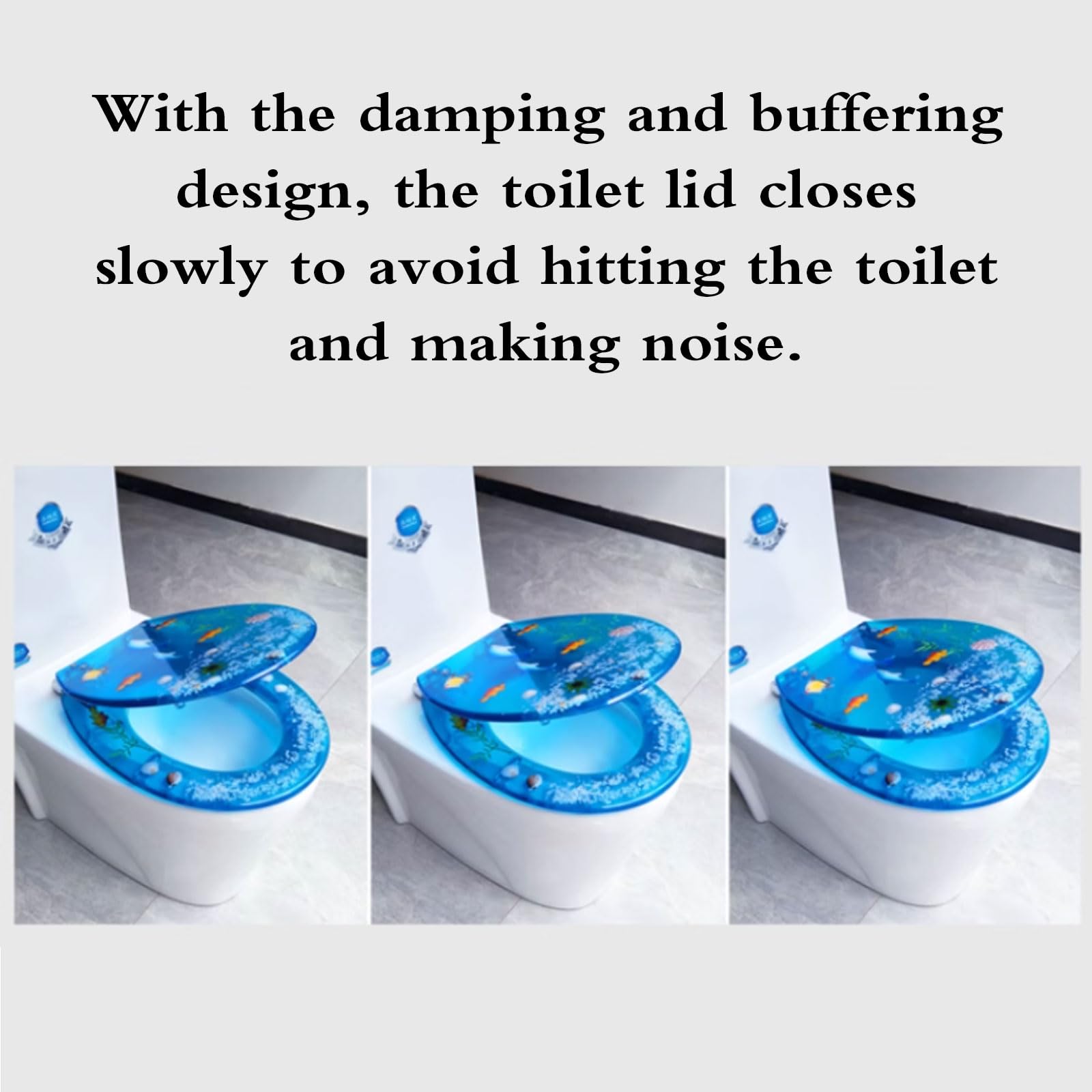 Toilettensitz aus transparentem Harz,WC Sitz Aus Harz Mit Schnellverschluss,Toilettendeckel,Toilettendeckel Mit Absenkautomatik,Polyresin Toilettensitz Transparenter.