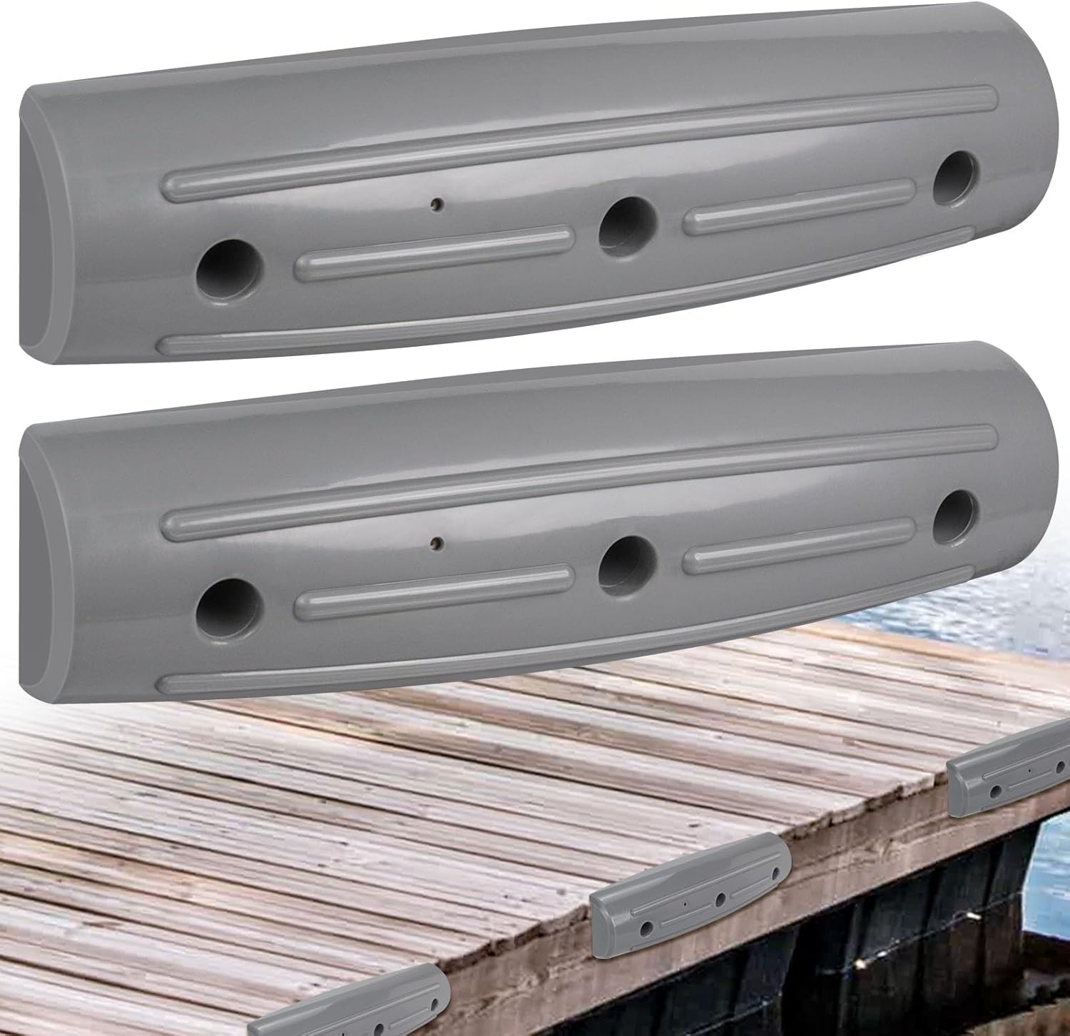 Dock Fender Bumpers, Boat Dock Bumpers Straight-Edge Marine Fenders Side Guard, Soft UV-Resistant Marine 17-Inch, Horizontal Protection,Inflatable