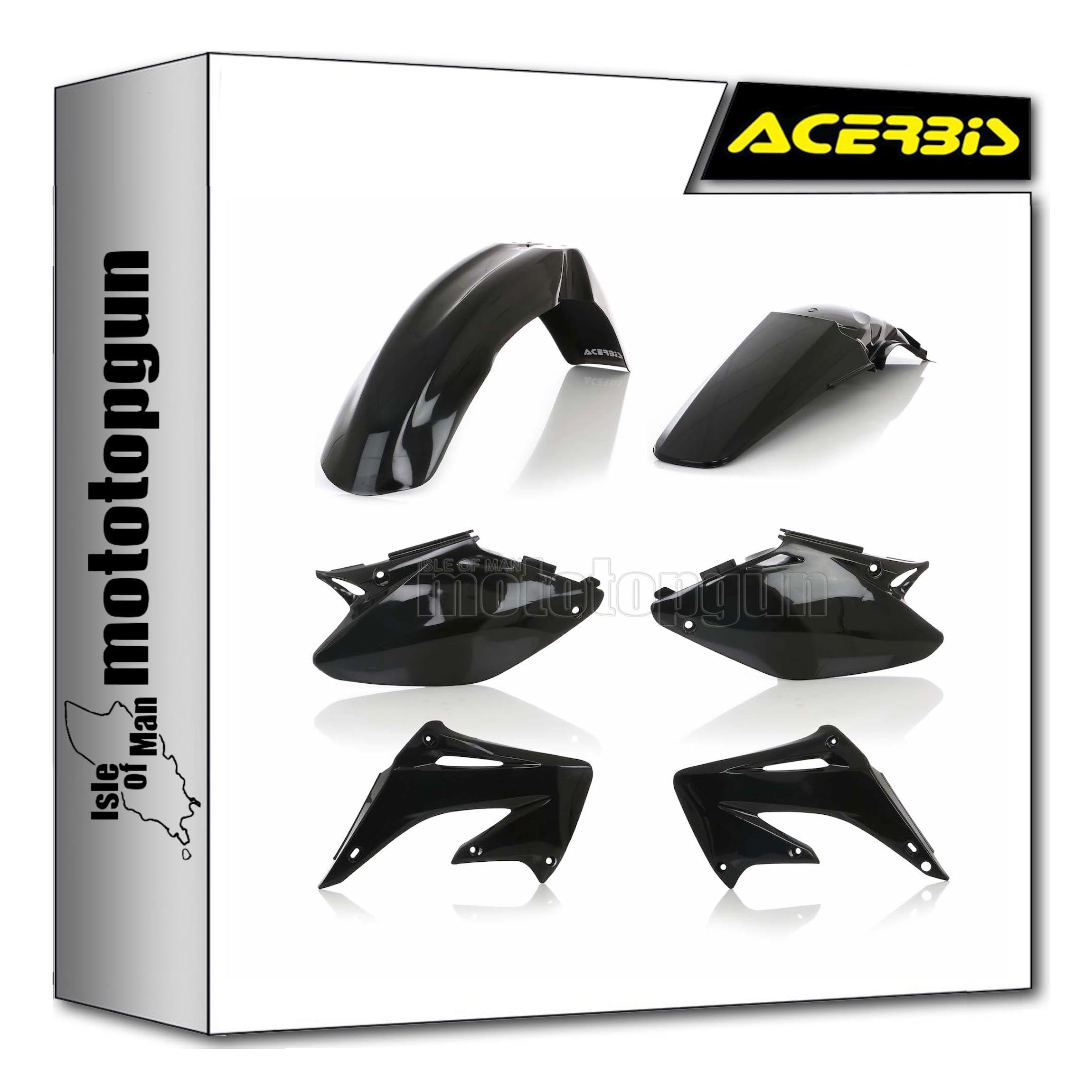 Fixation carénage noir Acerbis 0007529.090 anti-vibration Honda CR - 3