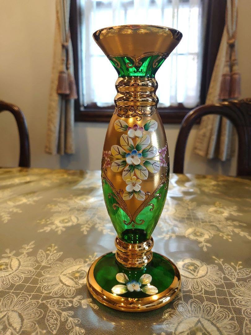ボヘミアングラス ハイエナメル ボヘミア花瓶 ボヘミアングラス エー