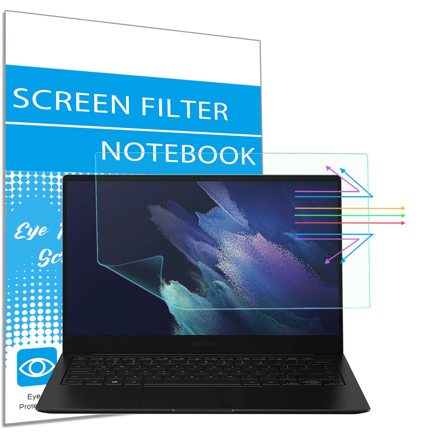 i-Tensodo 13.3 Inch Anti Blue Light Screen Protector for 2023 2022 Samsung Galaxy Book 3/2 Pro 13.3" NP930XED, Galaxy Book 3/2 360 13.3" NP730QFG
