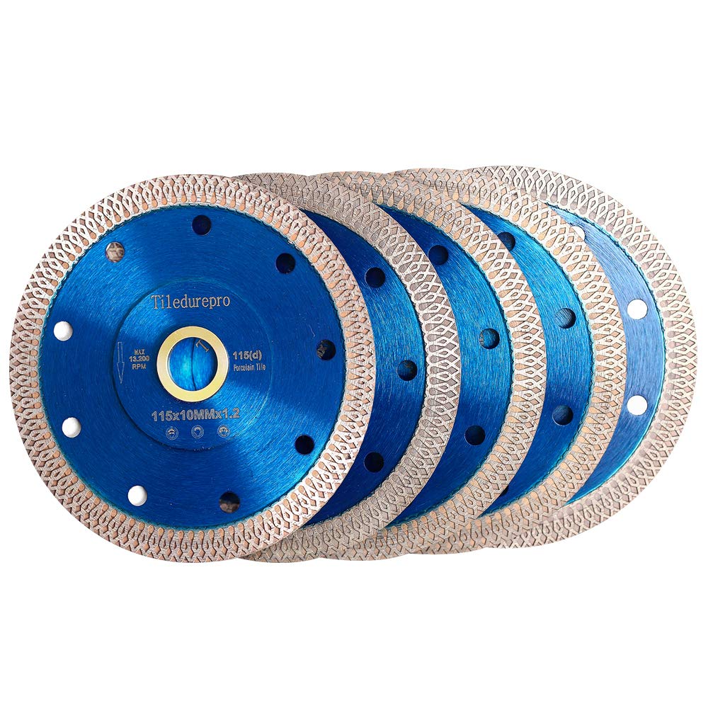 5Pc/Lot 4.5 in Tile Saw Blade Super Thin Diamond Blade Porcelain Cutting Blade for Granite Marble Porcelain Tile…