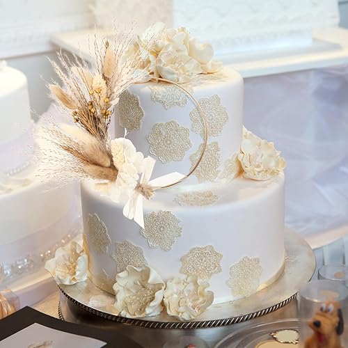 Miniatura 3 de Kigley Decoración bohemia para tartas, flores secas de pampas, decoración de boda, cumpleaños, boda, despedida de soltera, suministros de fiesta