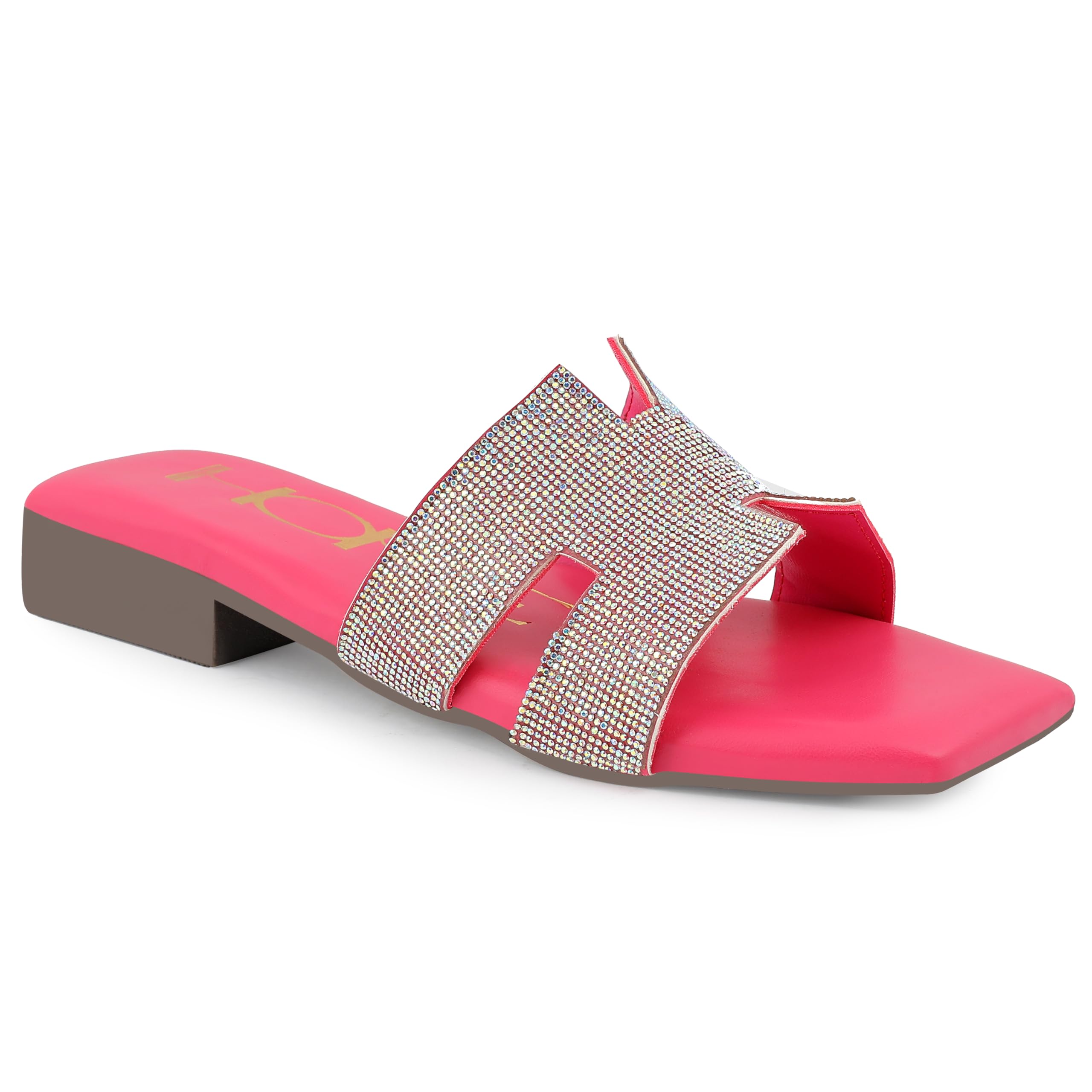 HOFFE Stylish Sandals for Women, Comfortable & Stylish With Open Toe Flats Footwear for Girls, Synthetic Leather, Perfect for Party & Casual Occasions (Pink, 9UK) (B0DD497P8T) Amazon Price History, Amazon Price Tracker
