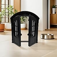 Vista 6 de Dual Access Pet Gate for Cats and Small Dogs Indoor Cat Entrance Panel Simple Installation Privacy Barrier for Home Use Black