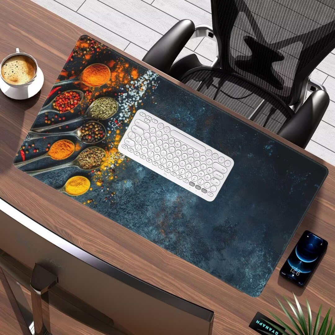 Alfombrilla Ratón XXL 1000 x 500 mm, Especia Alfombrilla de Ratón con Base de Goma Antideslizante, Alfombrilla Escritorio Impermeable Alfombrilla Ratón Mouse Pad para Gamers, Oficina Colorido gq186