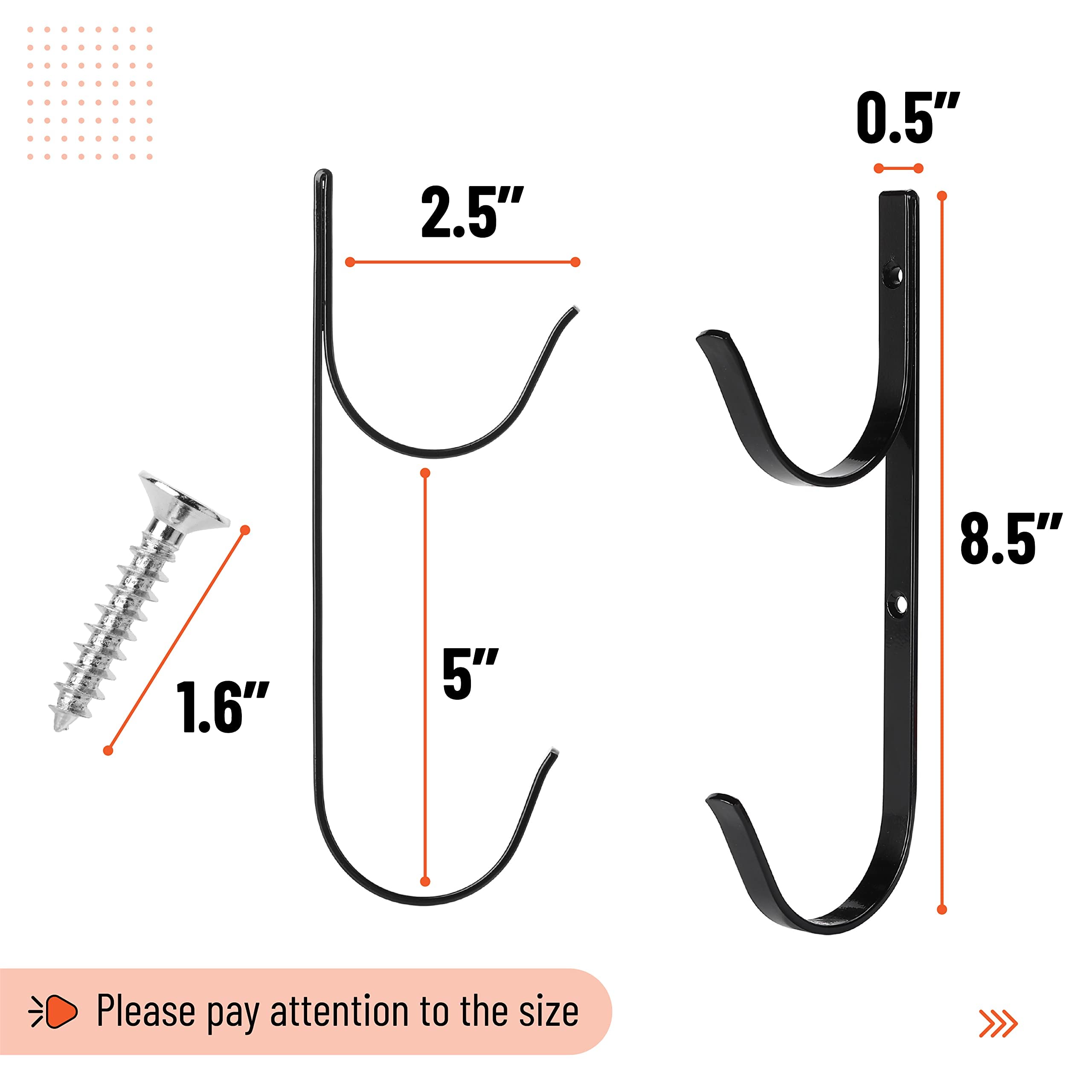 zalati Pool Pole Hanger 2pcs Aluminium Holder Equipment Hook for Swimming Pools, Gardens, Garages, Farms Wear Tools Accessories - Image 2