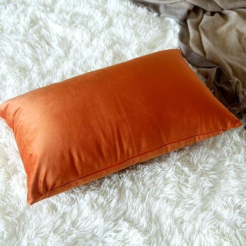 Miniatura 5 de Artcest - Juego de 2 fundas de terciopelo para cojines decorativos, fundas para cojines decorativos sólidos para sofá y cama