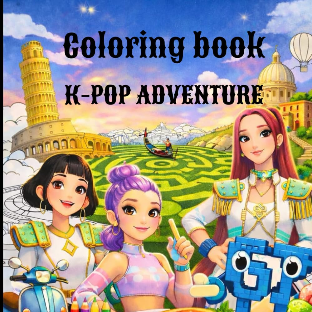 COLORING BOOK BRAINROT ITALIAN AND K-POP AND MAZE: BOOK KIDS