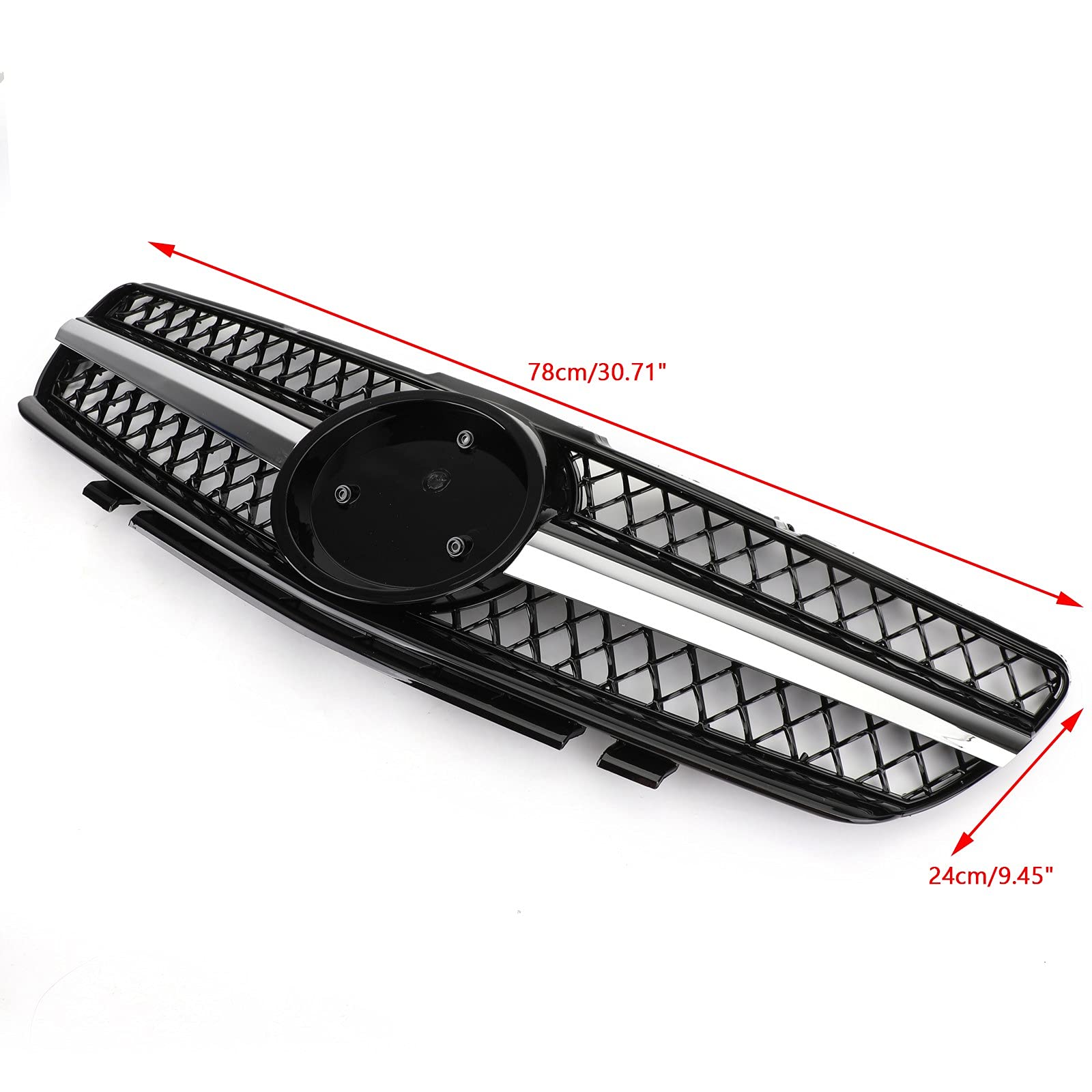 Kühlergrill Für Mercedes R230 SL500 SL600 2003-2006 - Schwarz