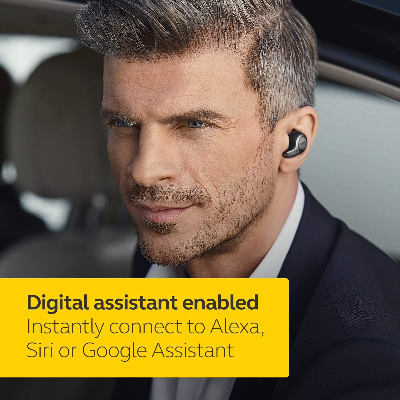 Jabra Evolve 65t True Wireless Bluetooth Earbuds, MS Optimized – Superior Call Quality and Connectivity – Passive Noise Cancelling Earbuds with up to 15 Hours of Battery Life with Charging Case