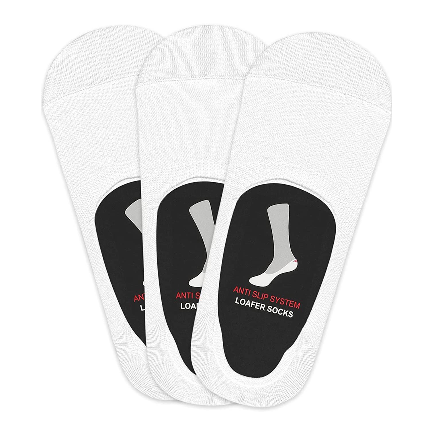 ignoto Men and Women Cotton Invisible Socks for Loafer/Juti with Anti-Slip Anti Skit Support || (White, Free Size)-picture-30