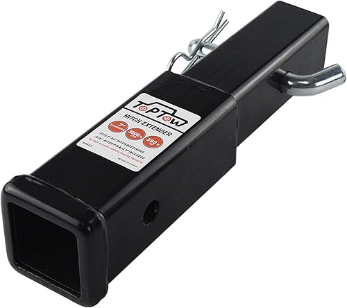 Miniatura 7 de TOPTOW Extensor de enganche, se adapta a receptor de 2 pulgadas, longitud de extensión de 7 pulgadas, con pasador de enganche de 58 pulgadas