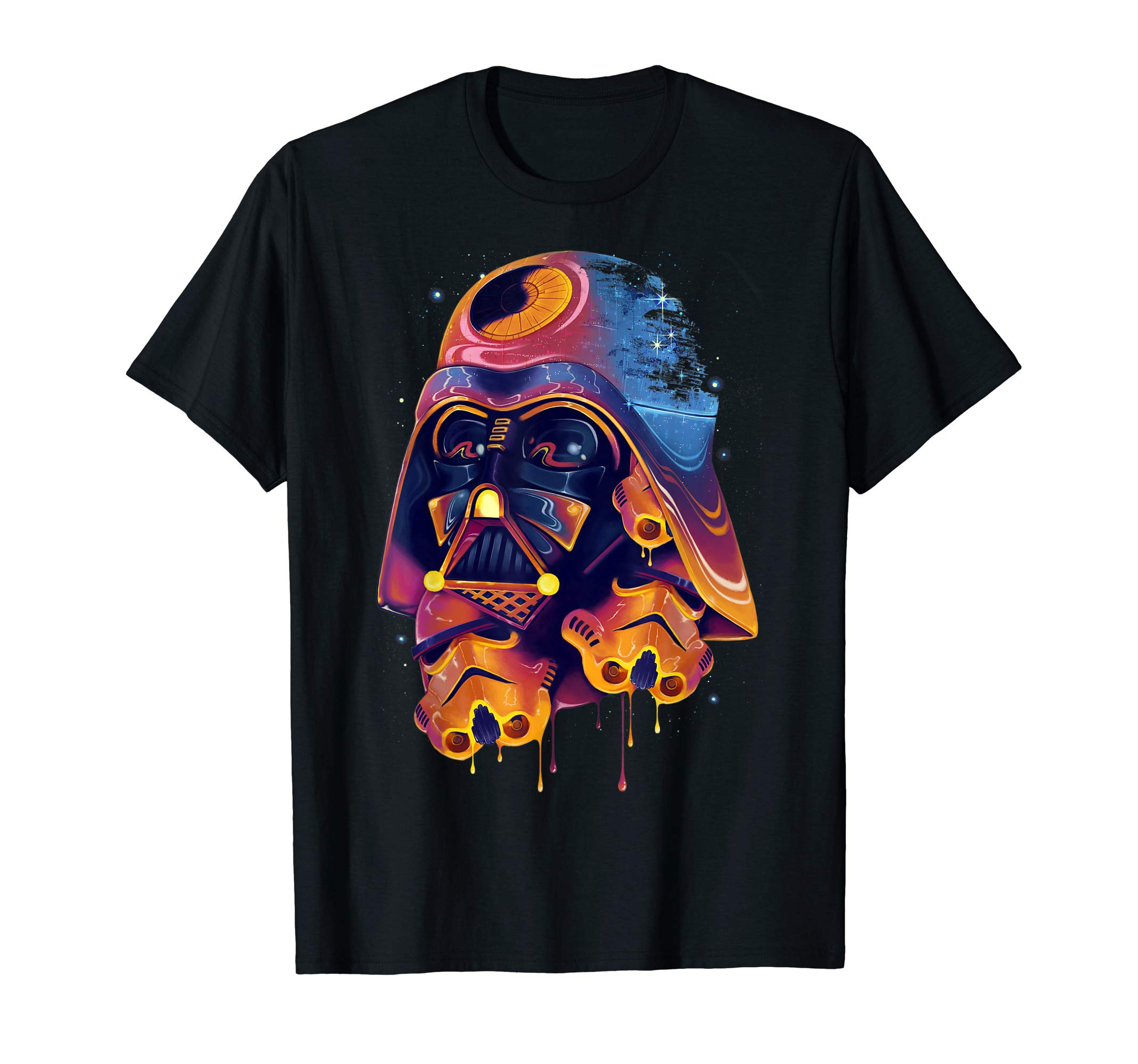 STAR WARSDarth Vader Trooper Helmets Psychedelic Drip T-ShirtOEKO-TEX STANDARD 100