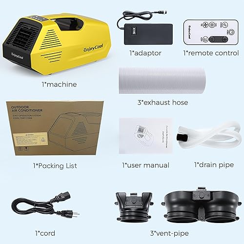 Miniatura 8 de nommyair Aire acondicionado de campamento de 2380BTU - Enjoycool - Aire acondicionado de tienda de campaña de 14 libras con control remoto, aire