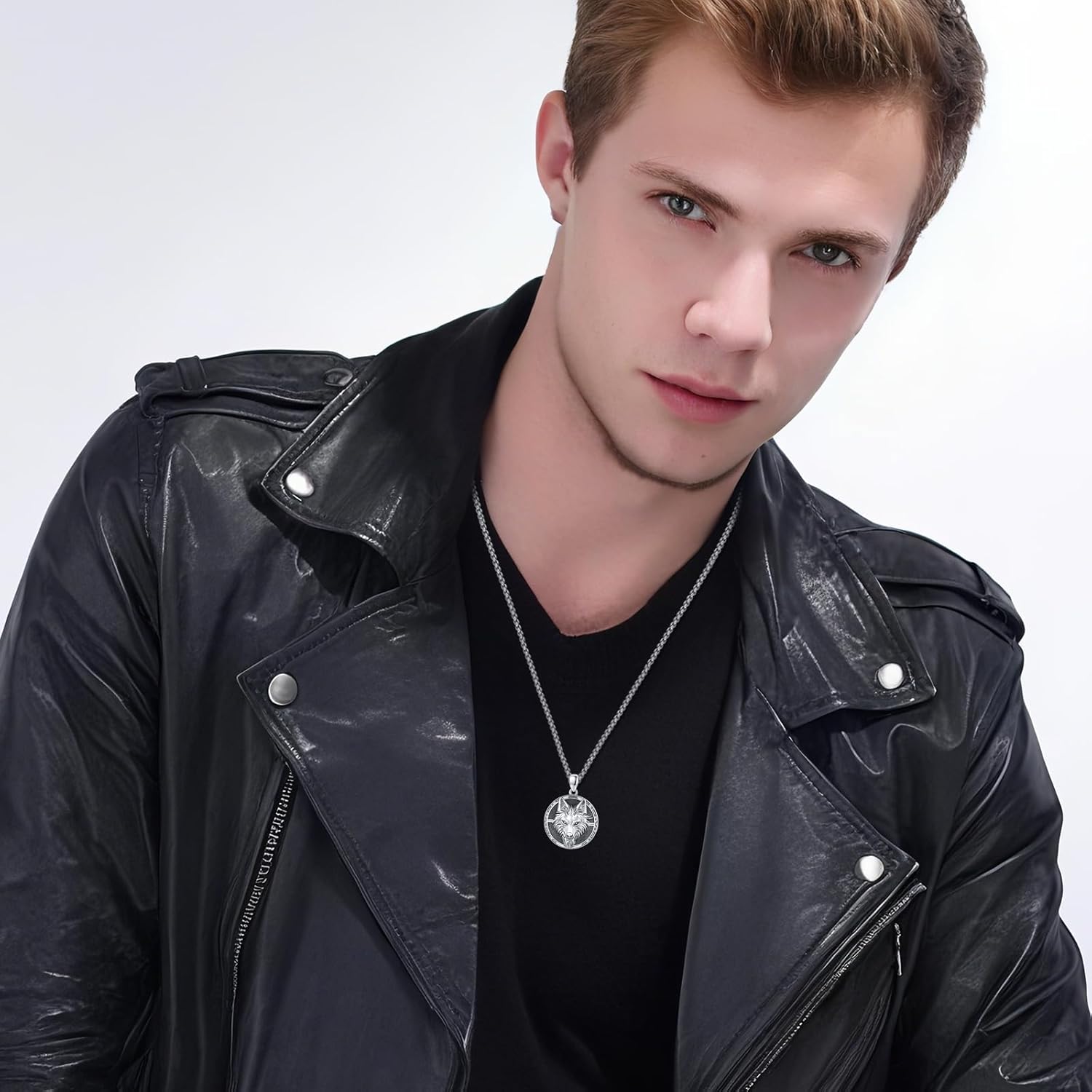 Wolf Urn Necklace for Men 925 Sterling Silver Viking Necklace 3D Animal Pendant Animal Jewelry Birthday Christmas Gift Men Women - Image 5