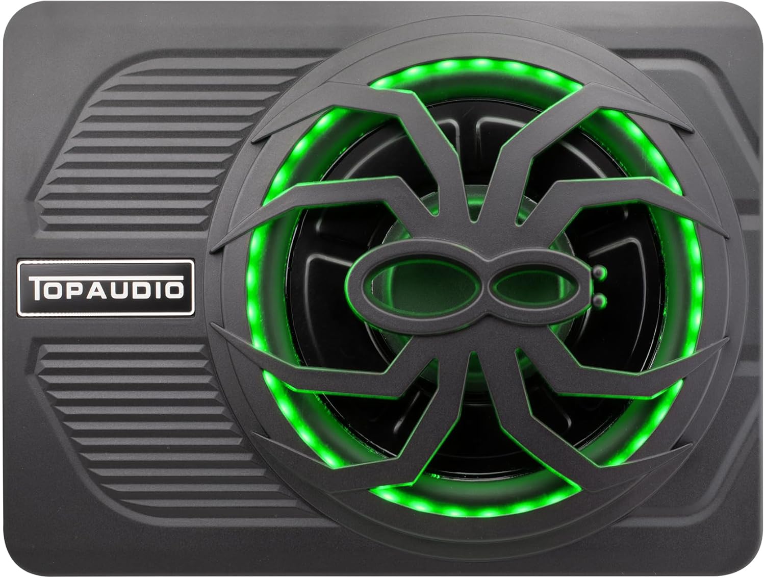 Slim subwoofer underseat with amp Active Powered Car- 800, Low Profile, 10" Inch, Remote Subwoofer Control, Built in Amplifier, for Truck,with Blue LED Light (TOP10-No LED)
