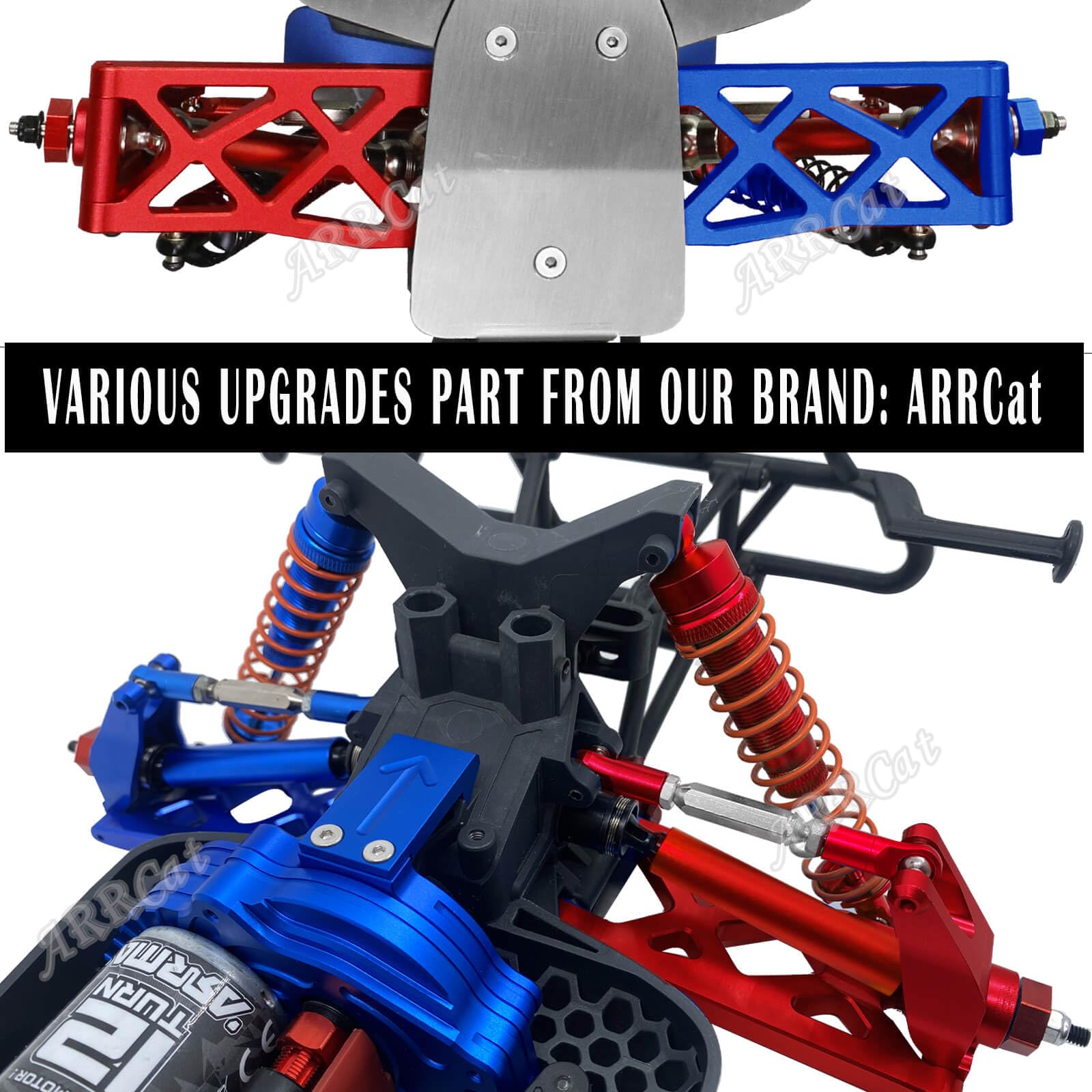 Arbre D'Entraînement Métallique Pour Voiture RC Arrma Typhon/Senton 1/10 | Alliage Aluminium, Rouge