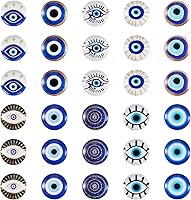 Vista 27 de Craftdady Cabujones de cristal impresos con piel de animal, 0.472 in, media redonda, parte trasera plana, cabujones de cúpula de cristal