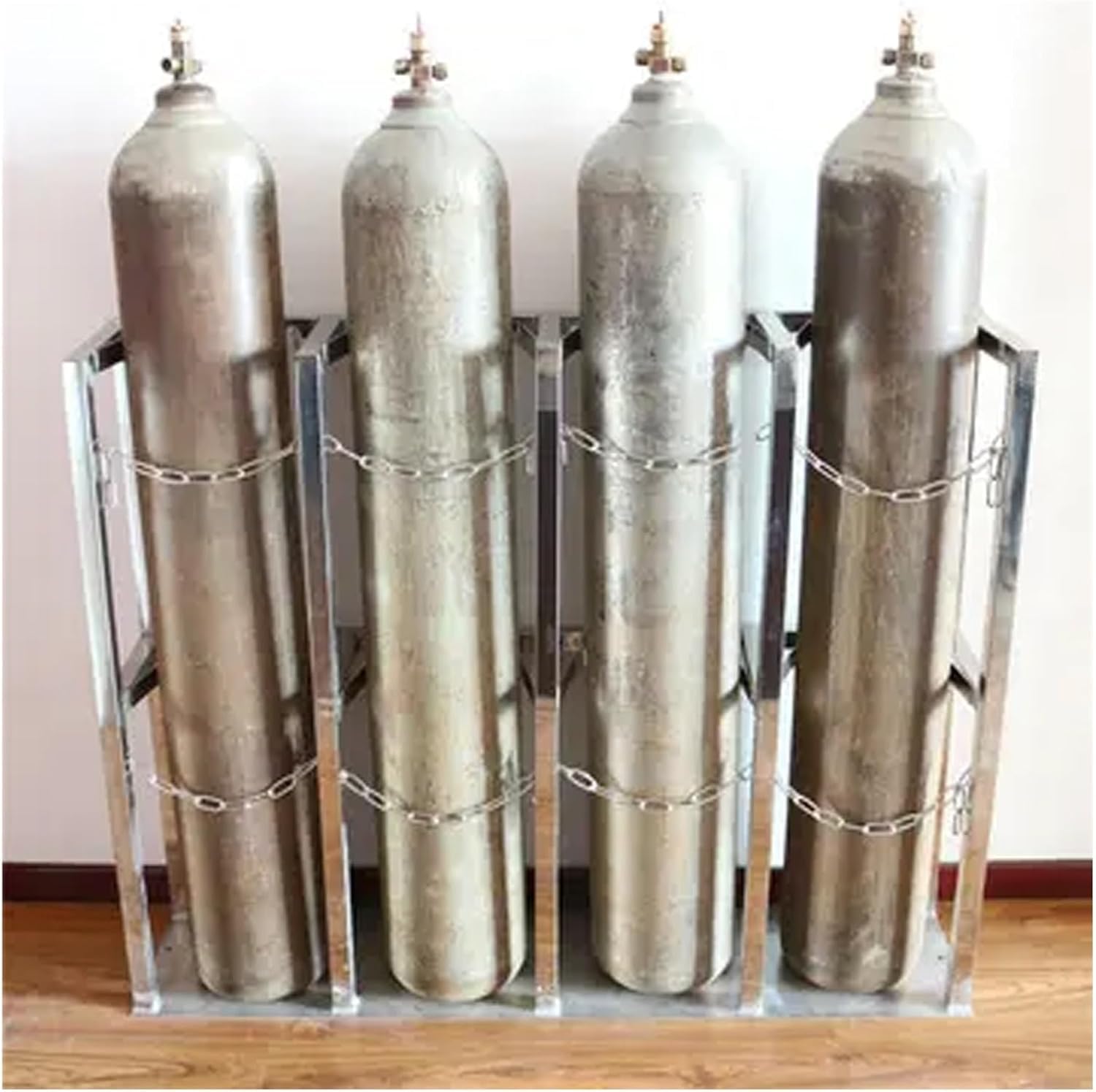 Wysoki wózek na butle gazowe ze stali na kółkach, wózek na kółkach z aluminium, do użytku wewnątrz i na zewnątrz, stojak na butle z tlenem na 4 litry ze stali nierdzewnej 304, rob
