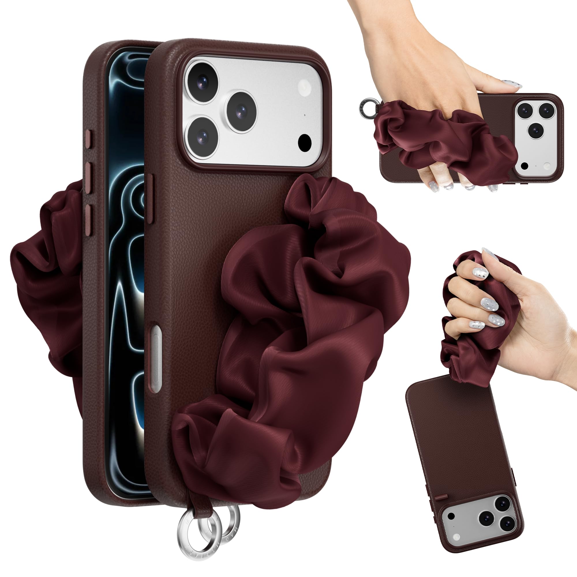 Amazon.com: MAGEASY Foulard MagSafe Silk Scrunchie Wristlet Case