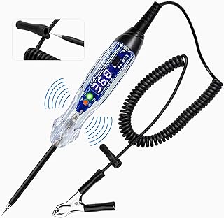 ATOBLIN Buzzer Test Light Automotive, 4-60V DC LED Digital Circuit Tester, Heavy Duty Light Tester with Voltmeter, Auto Voltage Tester Electric Probe Test Pen for Fuse, Battery, Polarity