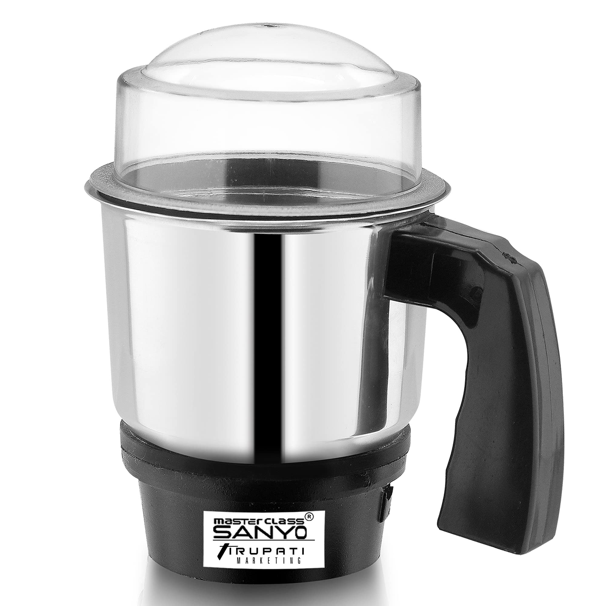 MasterClass Sanyo Chutney Jar for Mixer Grinder Stainless Steel Mixer Chutney Jar with Handle Heavy Duty Aluminium Base with Lid Fitting All Regular Grinder Mixer (350 ml) Mixer Juicer Jar (350 ml)-image-20