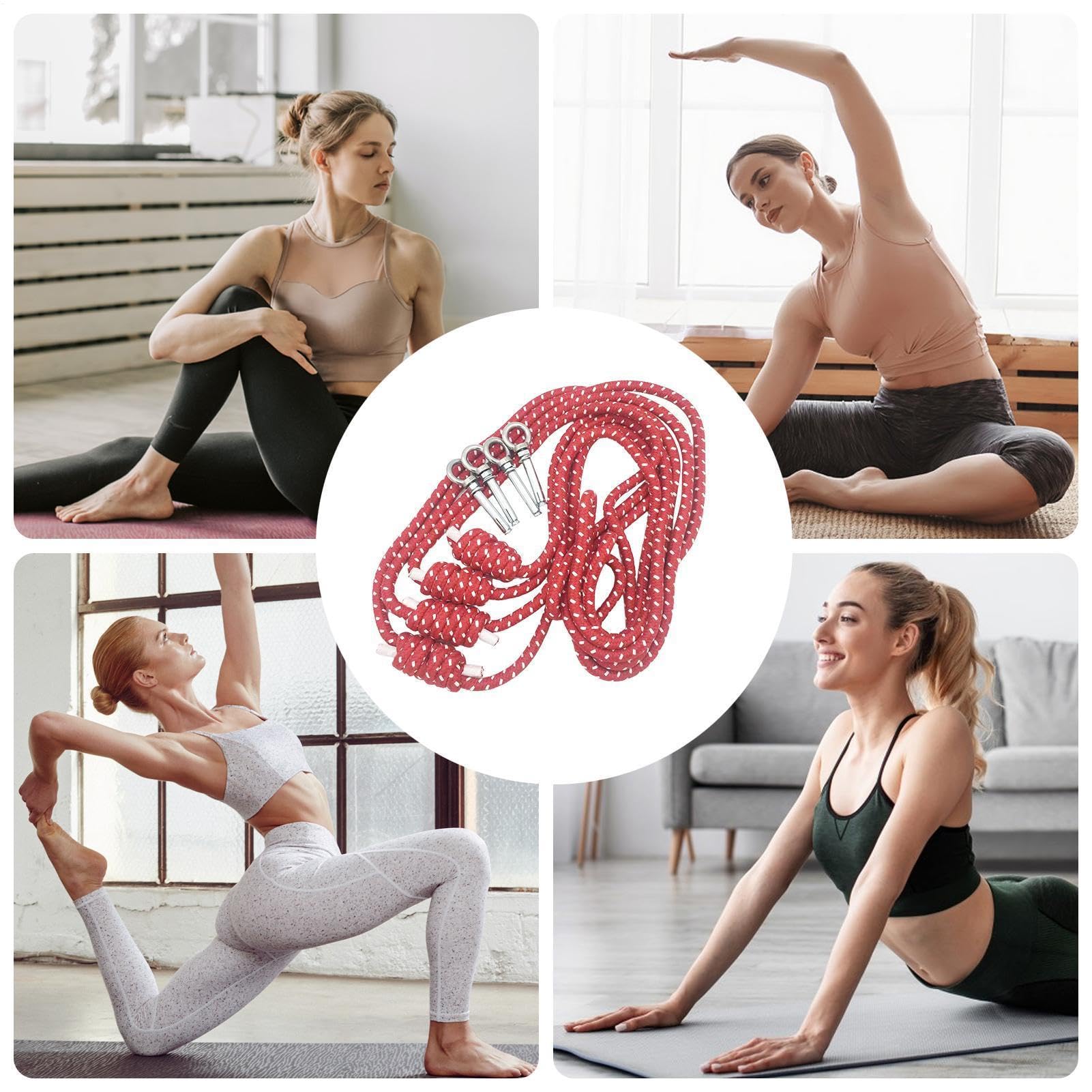 - Pas napinający | przyrząd treningowy do ćwiczeń z bawełny | zestaw liny ściennej do jogi, do studia domowego, ćwiczeń pilatesu, tańca, baletu, fitnessu, gimnastyki, treningu
