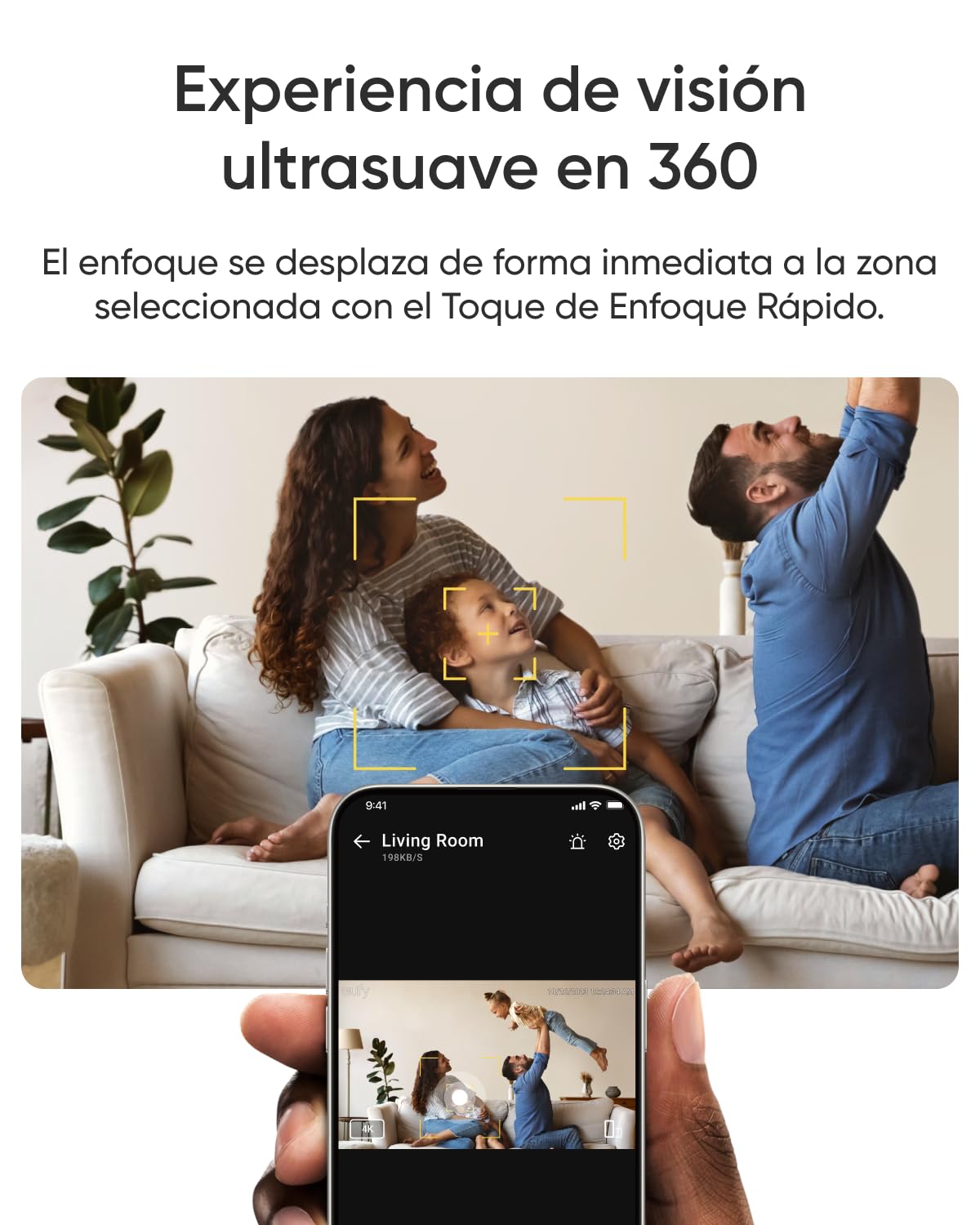 eufy Security Indoor Cam E30, telecamera wifi interno 4K UHD, Rotazione Pan-Tilt a 360°, Visione Notturna a Colori, Rilevamento AI, Tracciamento Automatico di Persone/Animali (ricondizionato)