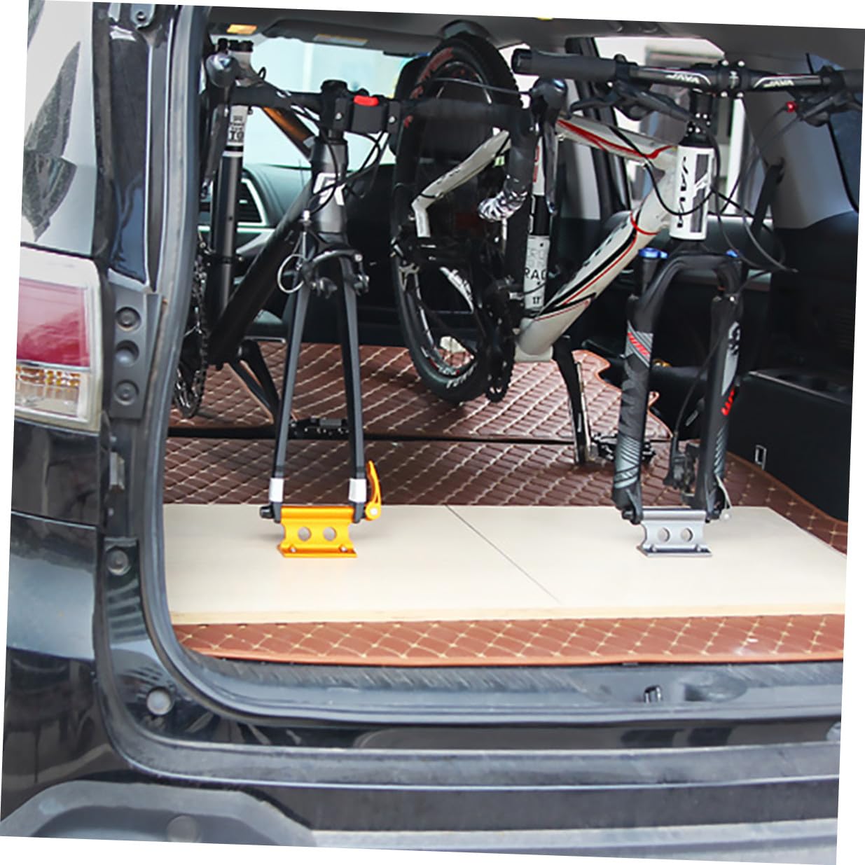 Cabilock Soporte De Horquilla para Bicicleta Estructura De Aleación, Compatible Superficies Sólidas, Adecuado para Viajes Al Aire Libre y Portaequipajes