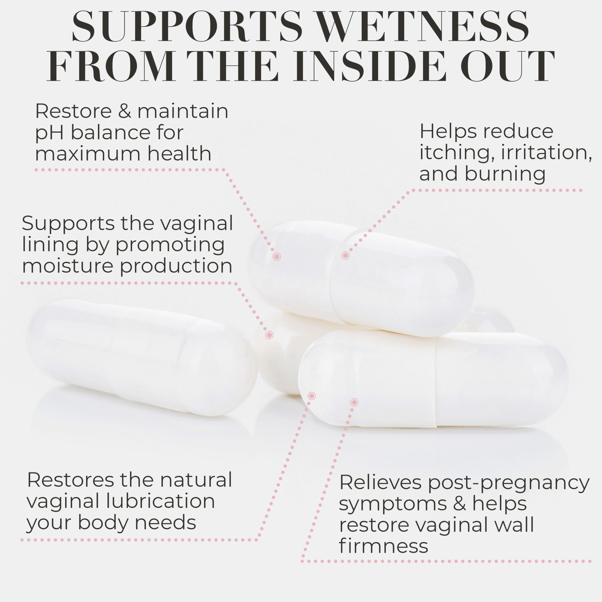 Hydro Gyn Vaginal Moisturizer Pills | Slippery Elm for Women Formulated to Support Healthy Moisture, Mood & Relaxation | Feminine Care Oral Capsules for Vaginal Dryness, ph Balance 60 Capsules