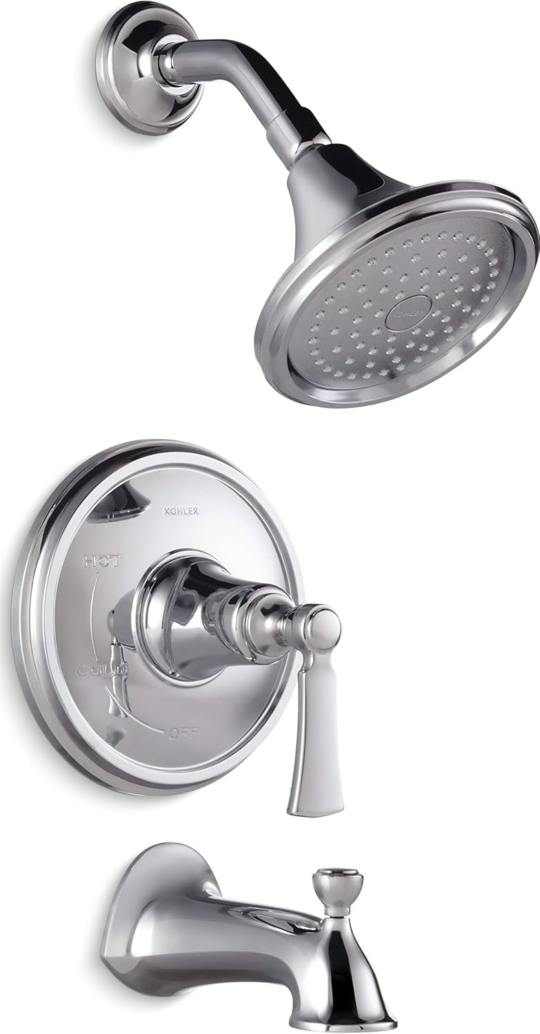 Kohler R727834GCP Elliston Tub & Shower Faucet, Single Handle