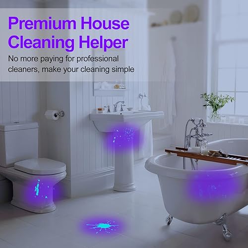 Miniatura 4 de Linterna de luz ultravioleta de luz negra, 21 LED de 395 nm, mini detector de orina de mascotas para perros y gatos, manchas secas, curado