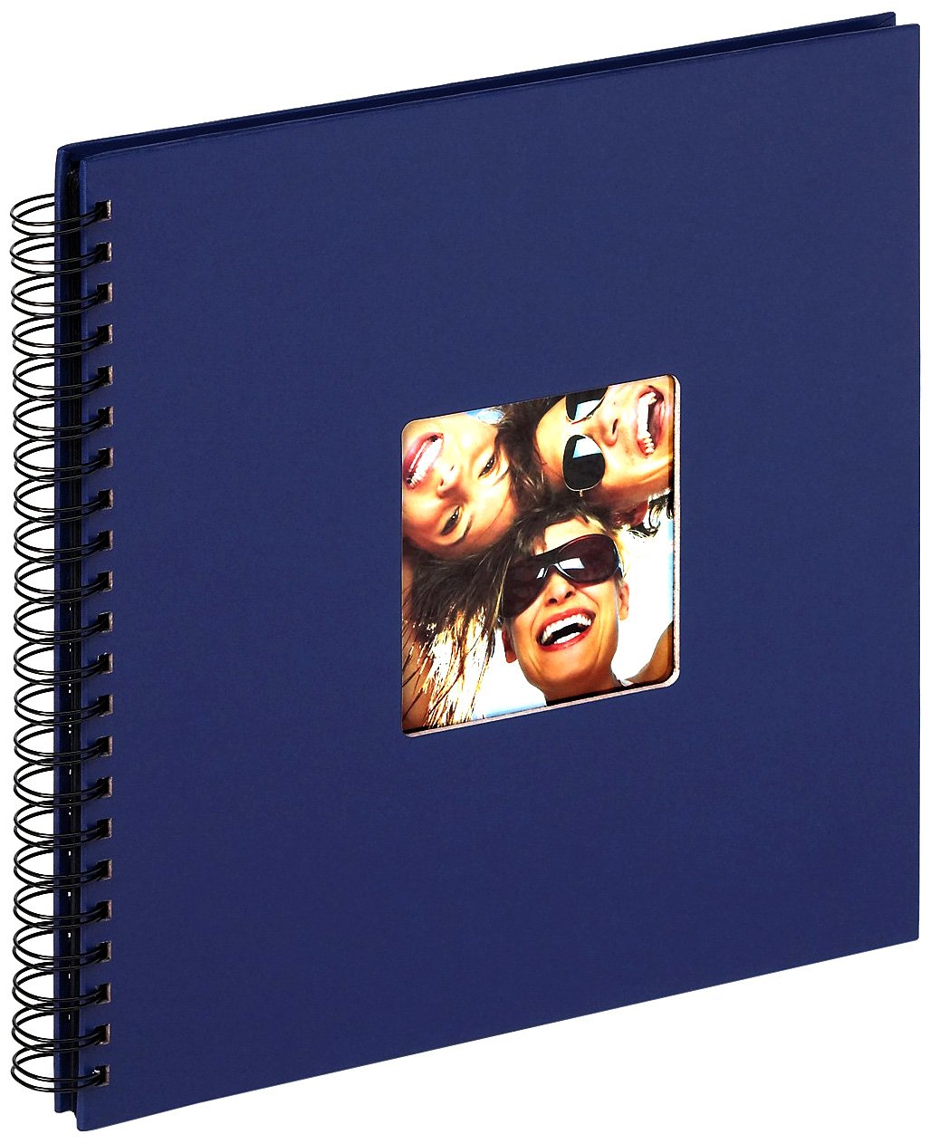 walther design Fotoalbum blau 30 x 30 cm Spiralalbum mit Cover-Ausstanzung, Fun SA-110-L