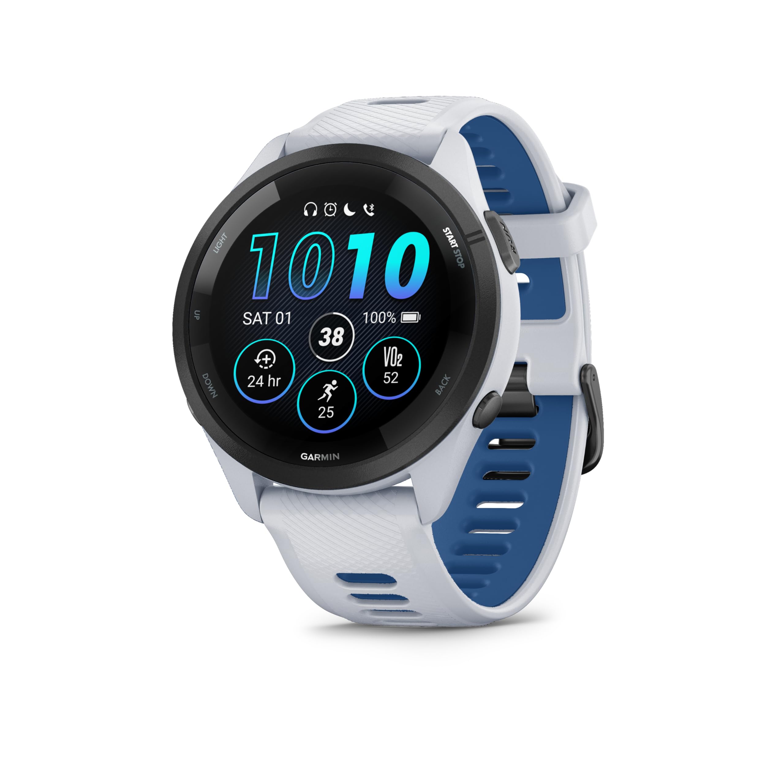 Forerunner 265 46mm - Laufuhr, 1,3" AMOLED-Display, 13 Tage Akkulaufzeit, 30+ Sport-Apps, Trainingsanalyse, spezielle Lauffunktionen, Trainingsbereitschaft, erweiterte Schlaffunktionen, GarminMusic