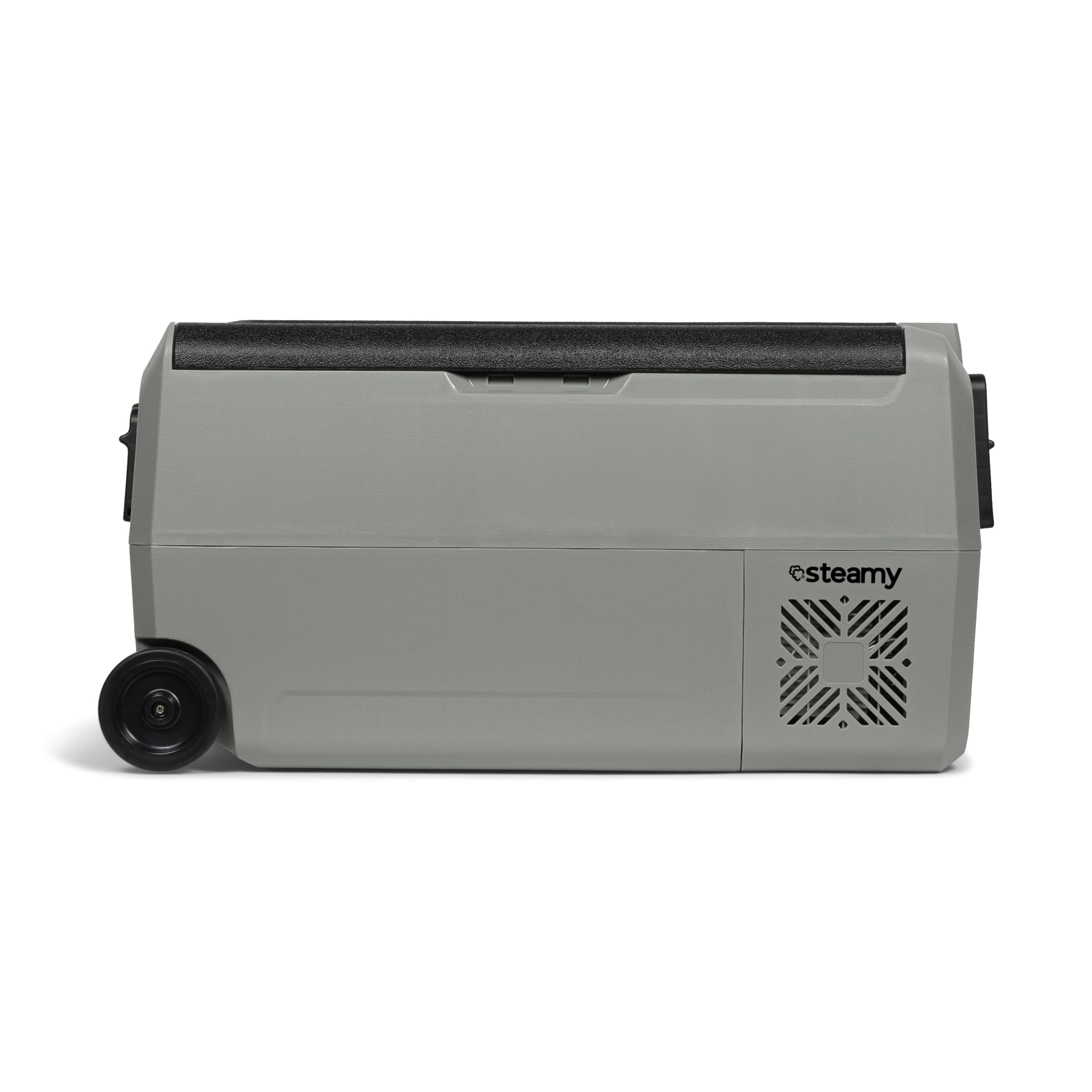 Steamy-E Dual Zone 36 Roller, Elektrische Kompressor Kühlbox mit Rollen, 32 Liter, 12V/ 230V, zum Kühlen und Gefrieren, Für Camping