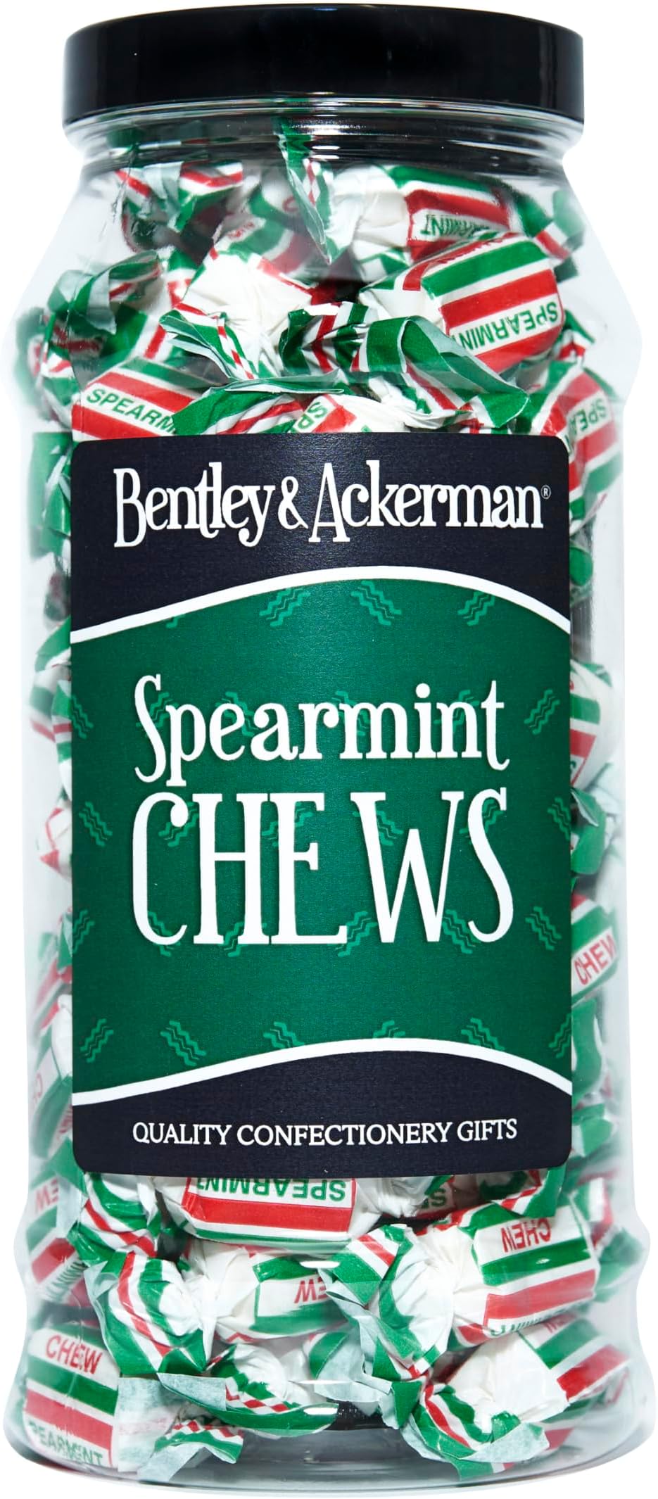 Spearmint Chews Sweets - (410g) Original Retro Minty Flavour Sweets Gift Jar.