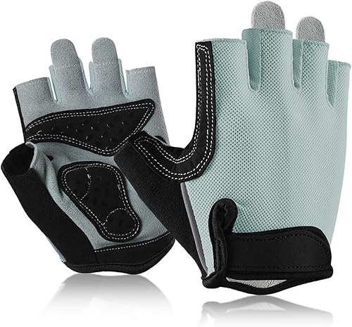 Guantes de gimnasio con palma de ciervo de doble capa guantes de entrenamiento antideslizantes para hombres y mujeres  Levantamiento de pesas,