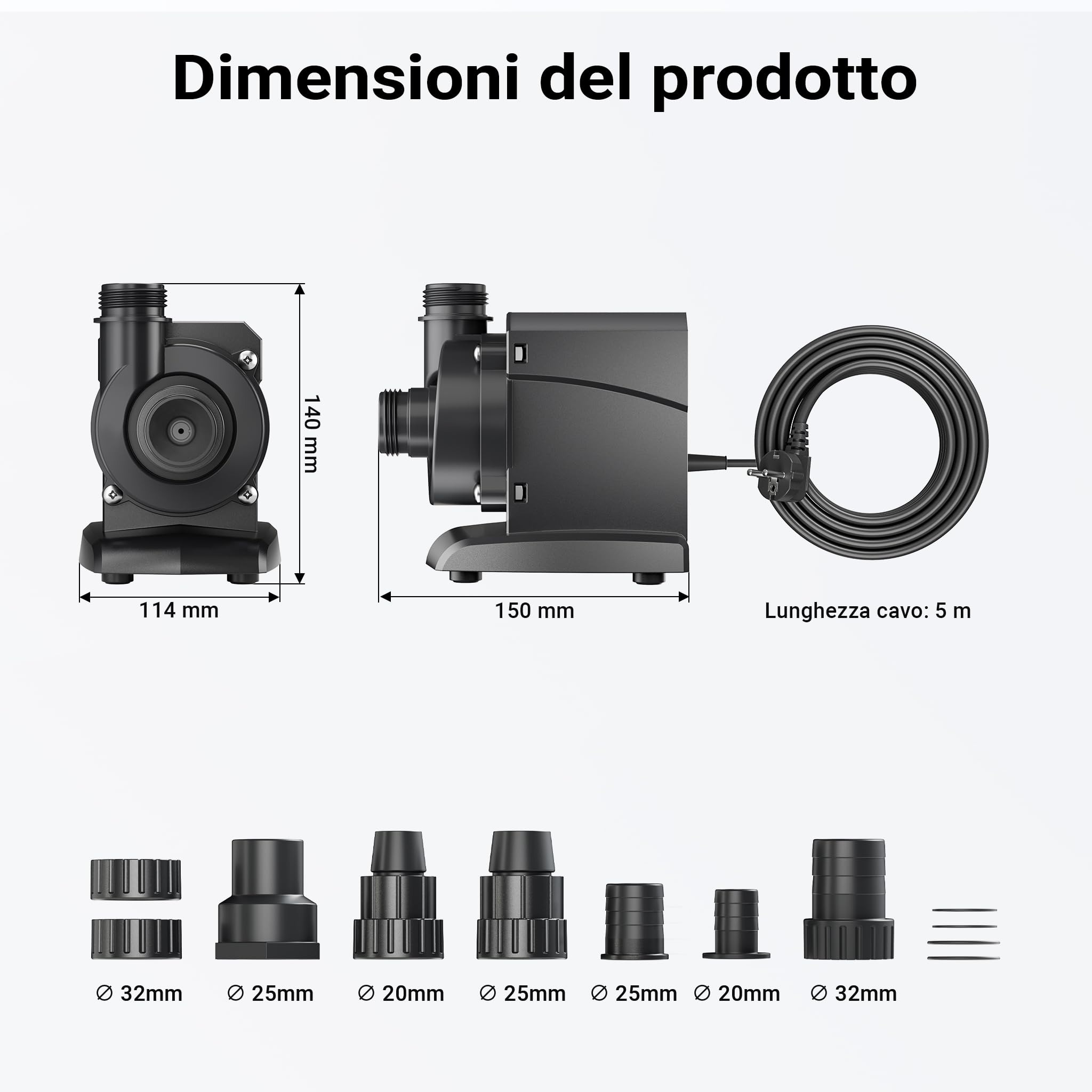 SunSun CPP-6000 Pompa piscina per ricircolo e filtraggio 6000l/h 40W, Pompa di circolazione
