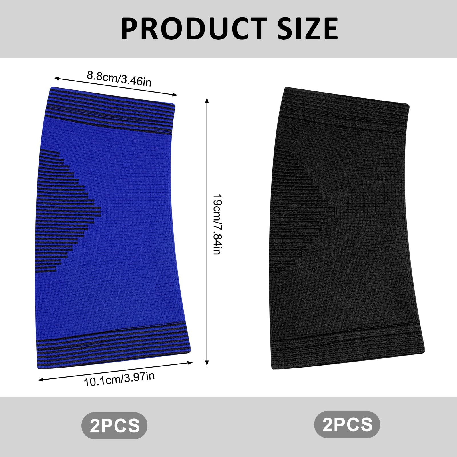 Leikedun 2 paia di cavigliere/calze di supporto per studenti delle scuole medie (13-19 anni) – Con supporto dell'arco plantare, calze sportive elastiche per basket, calcio e corsa – Blu/Nero