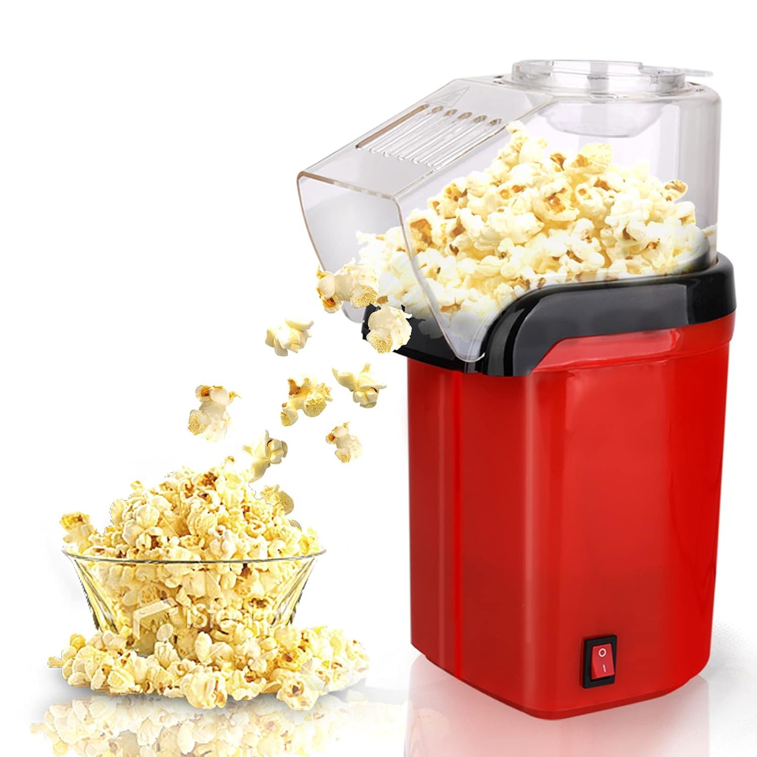 Drumstone (𝗦𝗽𝗲𝗰𝗶𝗮𝗹 𝟱 𝗬𝗲𝗮𝗿𝘀 𝗪𝗮𝗿𝗿𝗮𝗻𝘁𝘆) 1200W Hot Air Popcorn Maker – Healthy Oil-Free Snack, 95% Popping Rate, Easy-to-Clean, Built-in Measuring Cup, Turbo Heating System-picture-26
