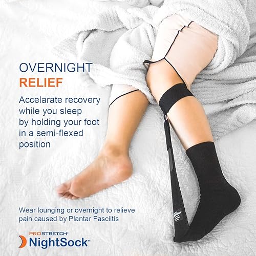 Miniatura 5 de ProStretch NightSock para fascitis plantar y tendinitis de Aquiles alternativa a la férula nocturna incluye soporte exclusivo para los dedos para