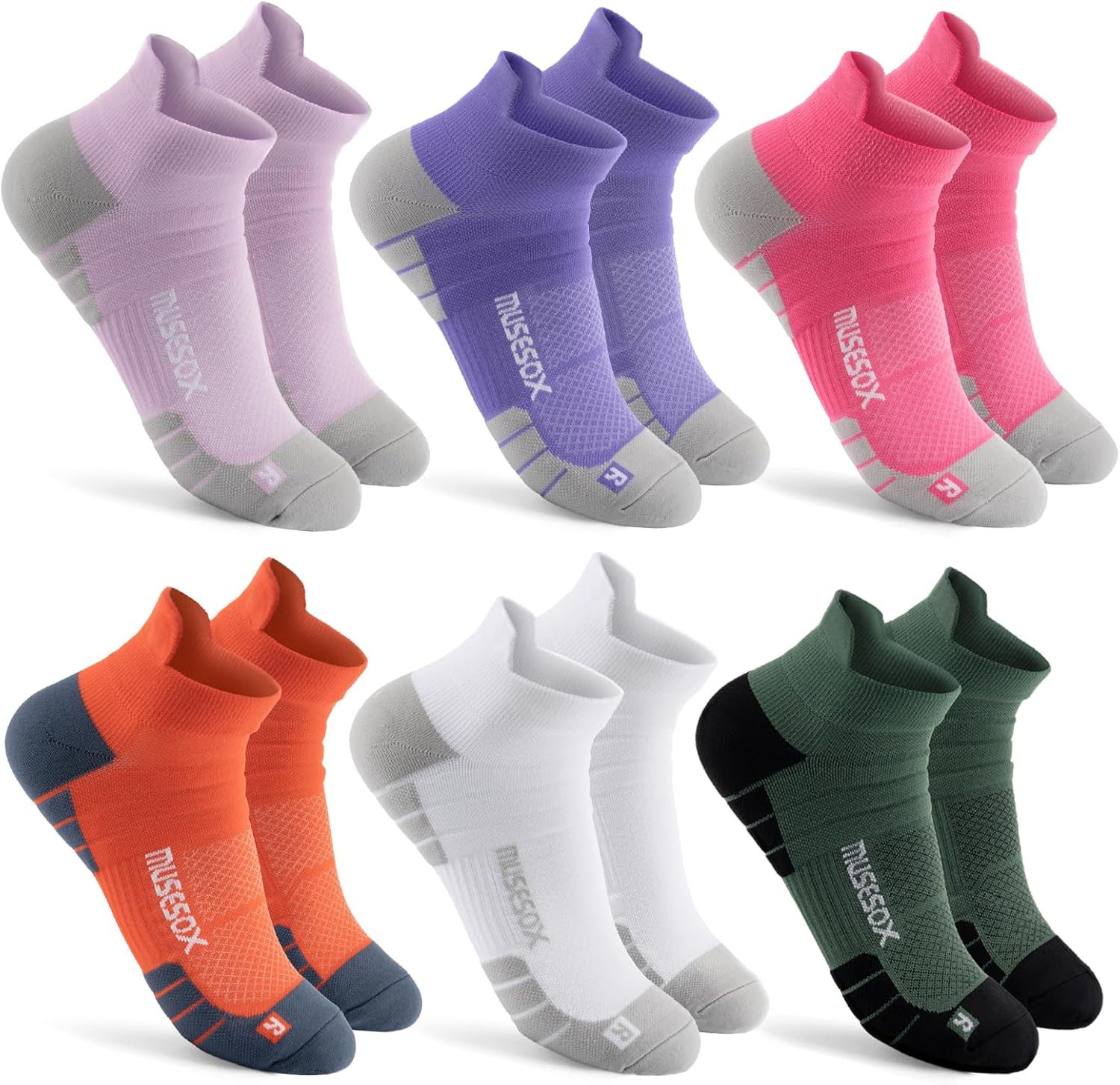 Ankle Compression Socks for Women and Men,Low Cut Compression Running Socks with Arch Support(6 Pairs)Best for Sports,Travel