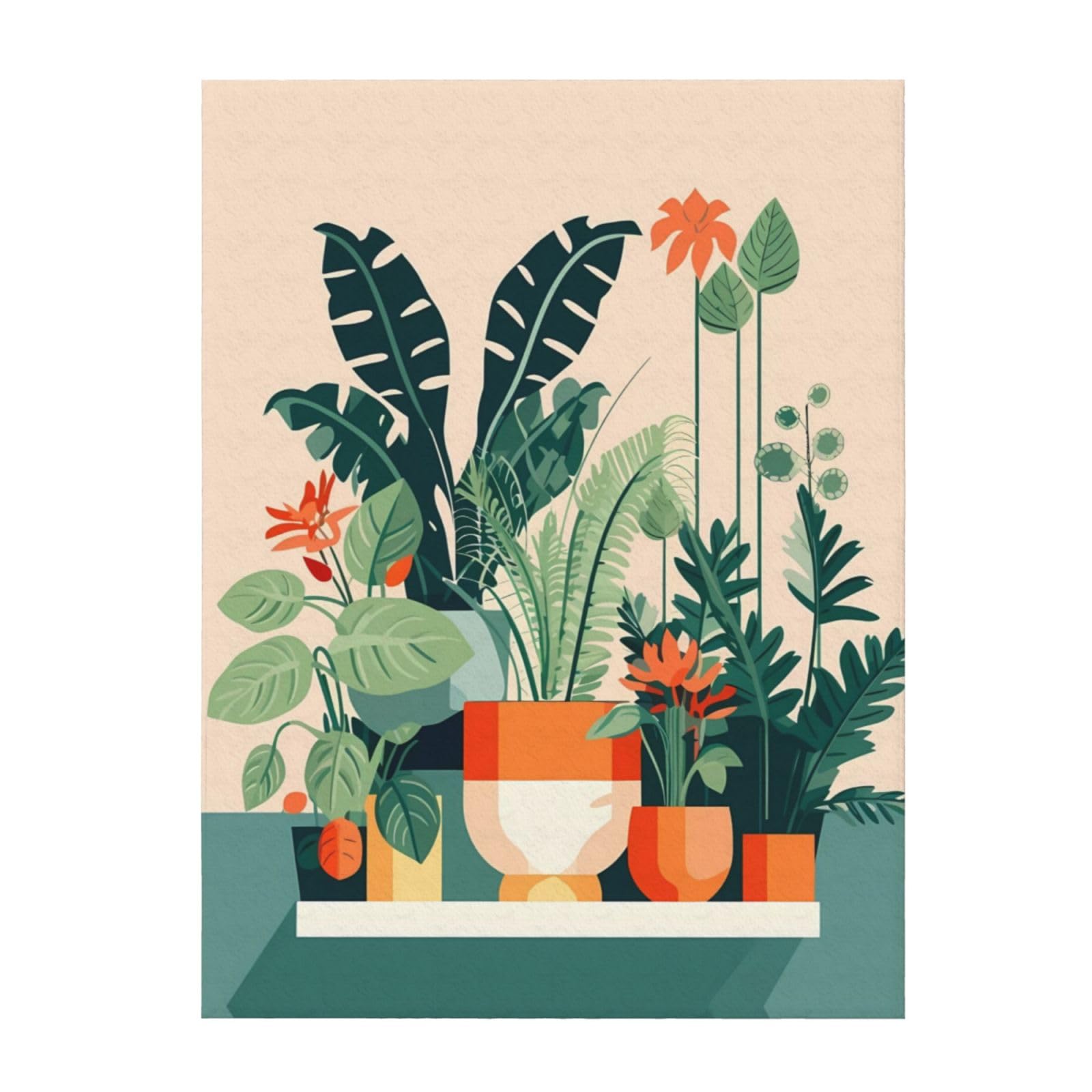 Couverture super douce de petites plantes vertes contre le froid nocturne, légère pour lit