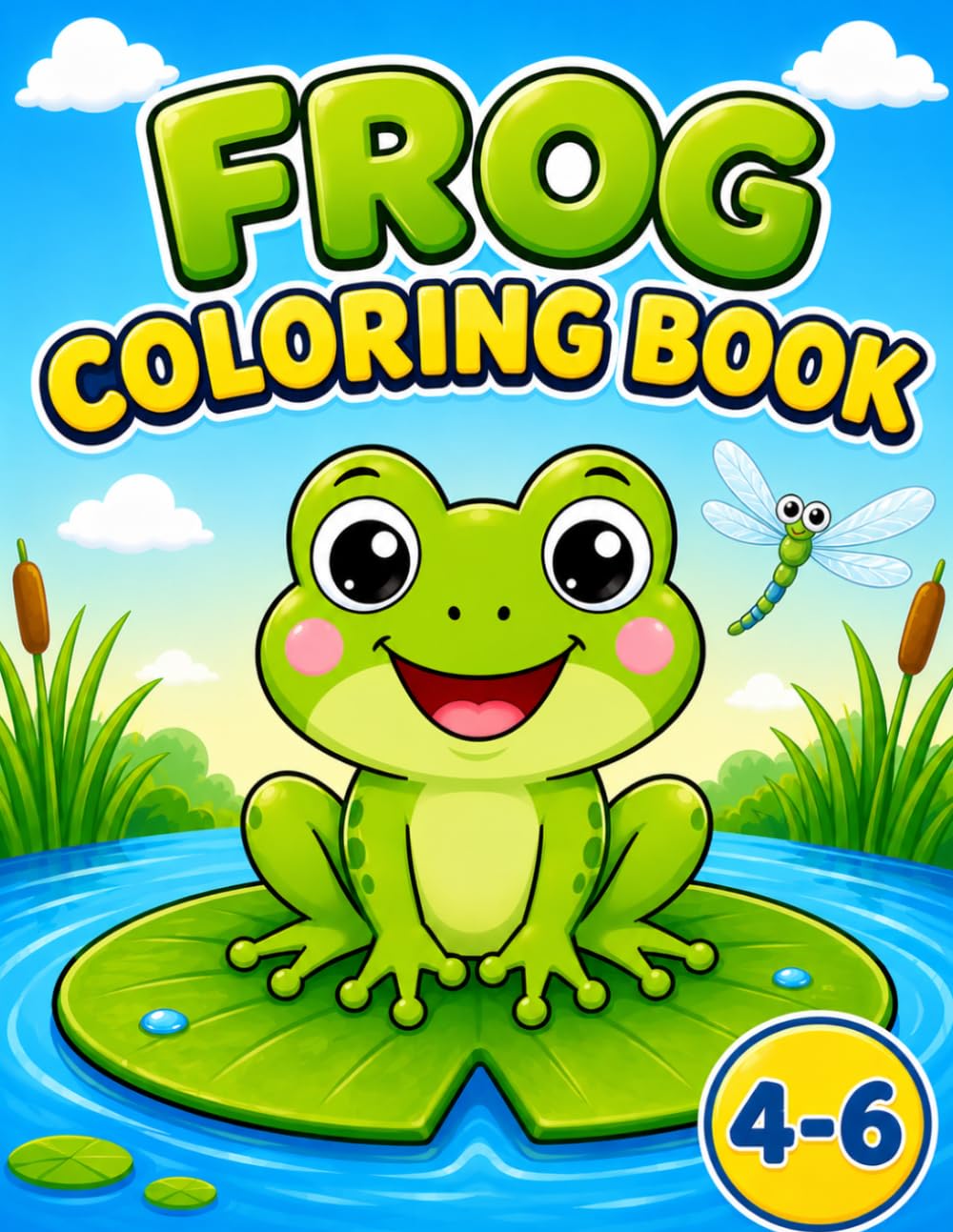 Frog Coloring Book for Kids Ages 4–6: Fun and Easy Coloring Pages with Cute Frogs, Simple Designs for Preschool and Kindergarten Kids