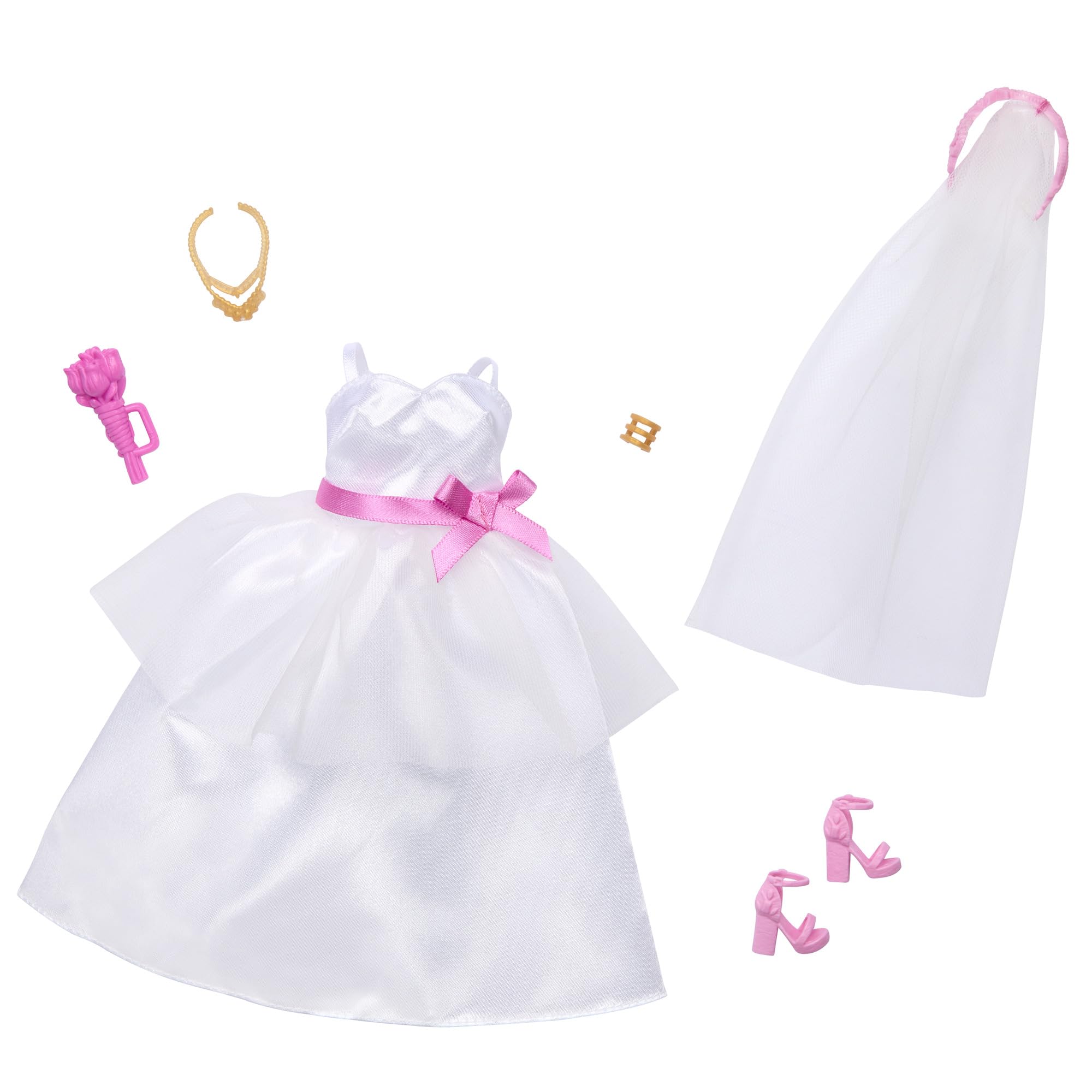 Amazon.co.jp: Barbie Fashion Pack Bride Wedding Dress & Veil Dress 