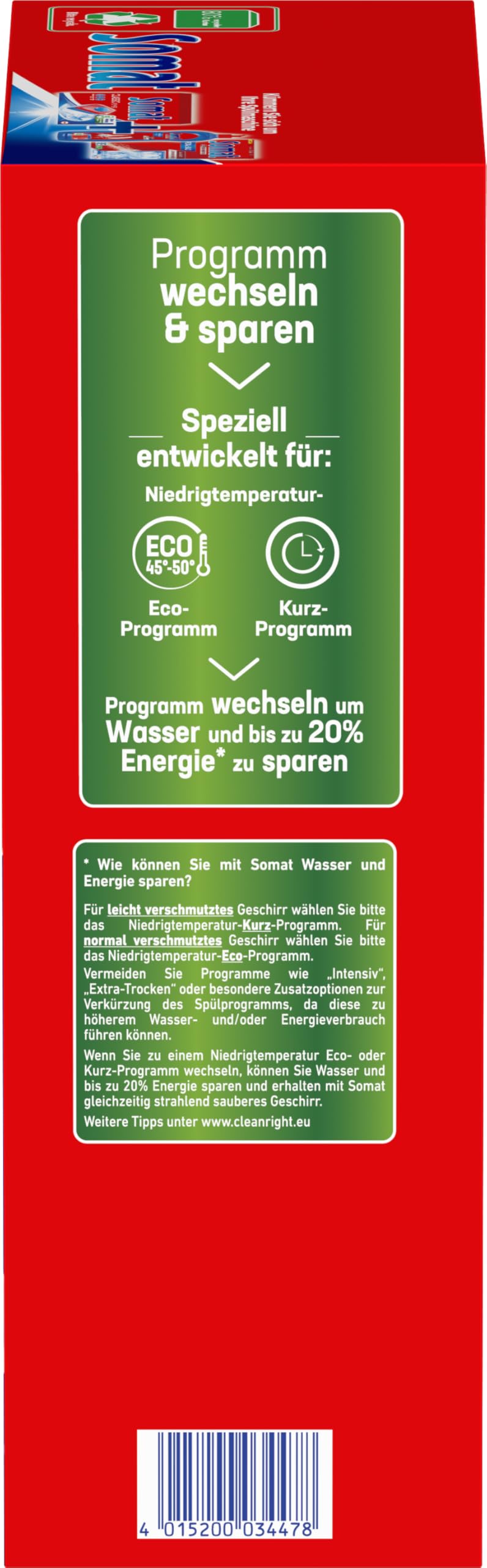 Somat Classic Power Spülmaschinen Tabs (172 Tabs), Geschirrspül Tabs mit Fettlösekraft für kraftvolle Reinigung, Spültabs für strahlend sauberes Geschirr sogar bei niedrigen Temperaturen